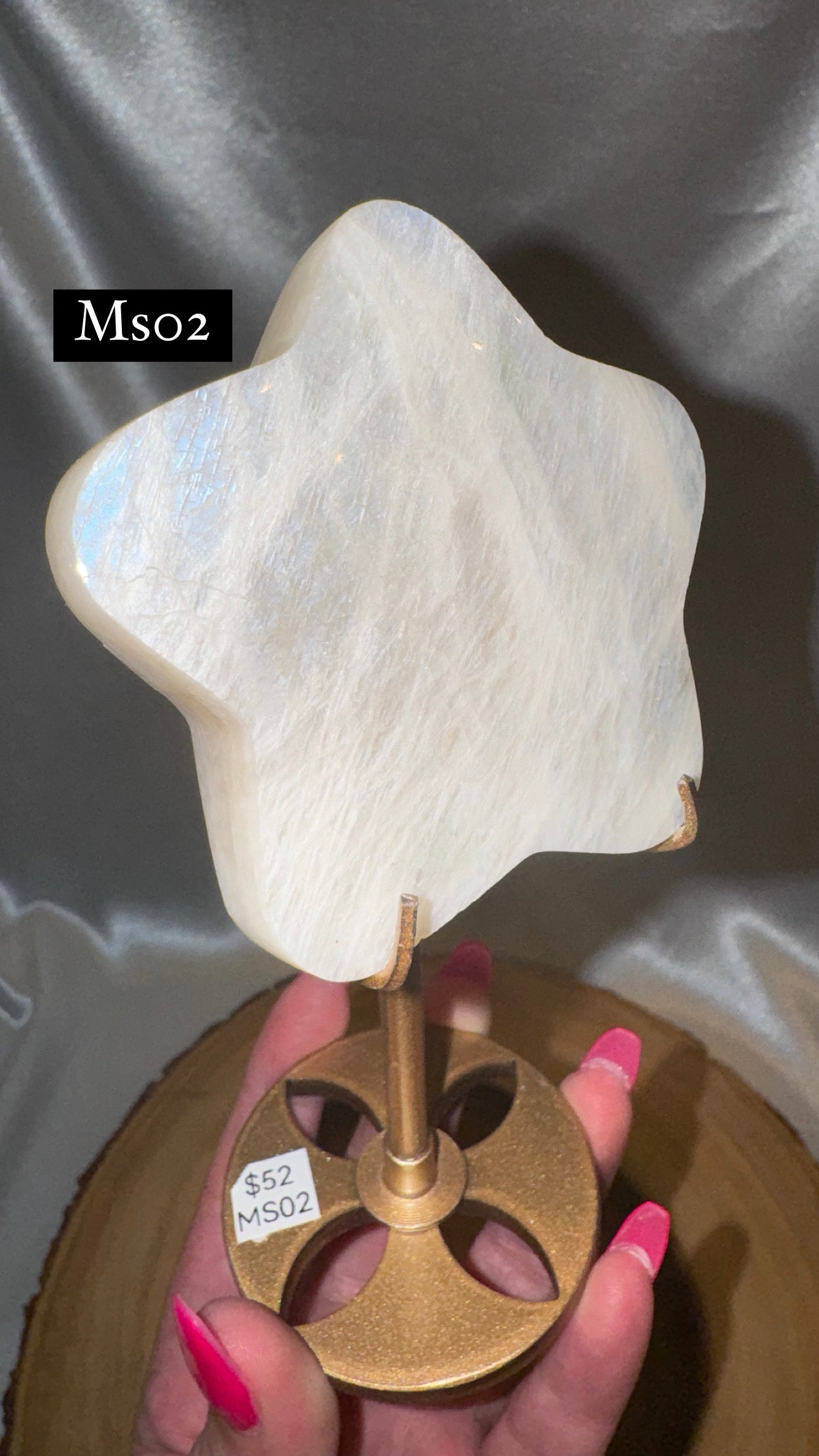 Moonstone Star on Stand AAA