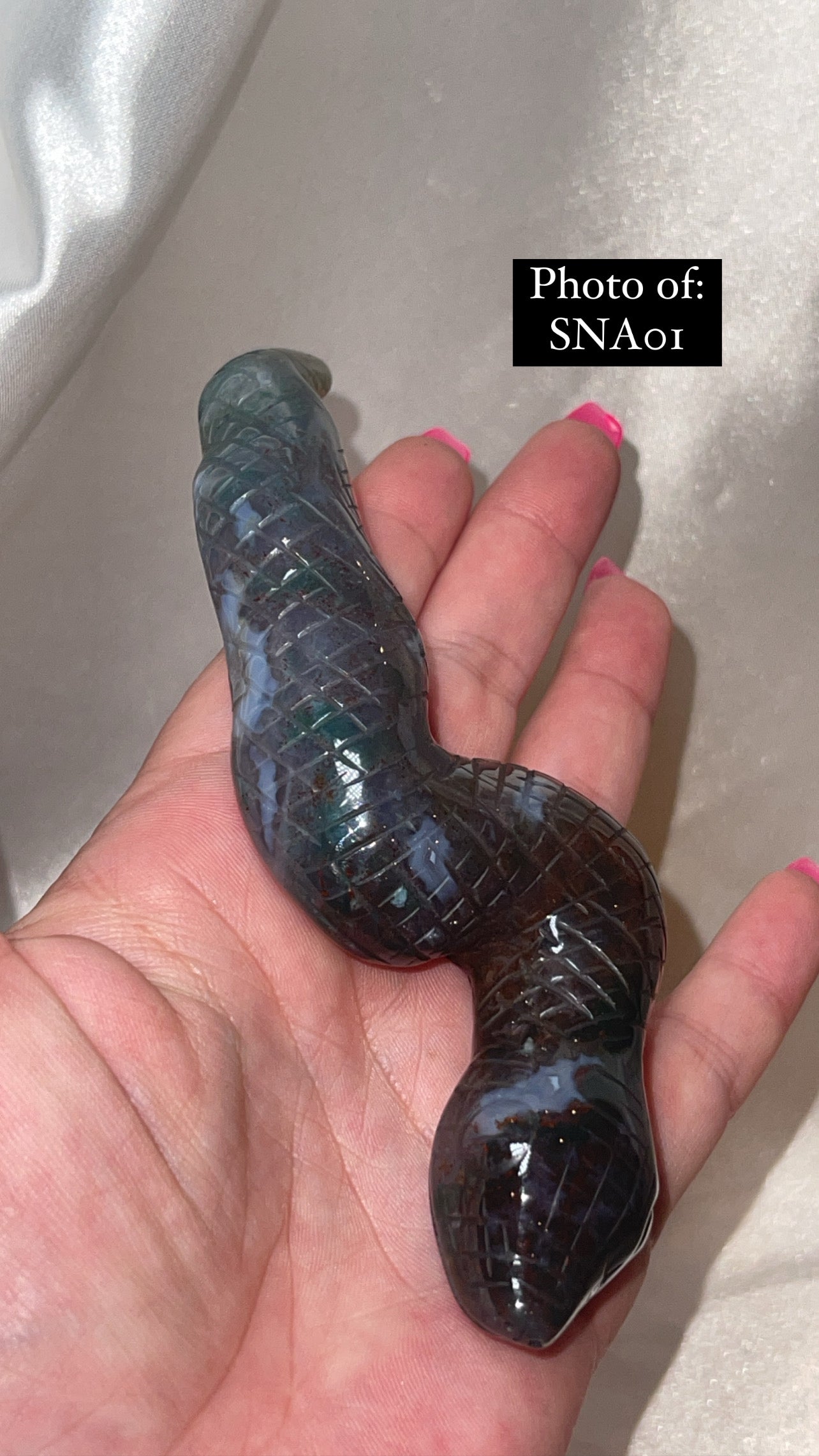 Moss Agate Large Snake