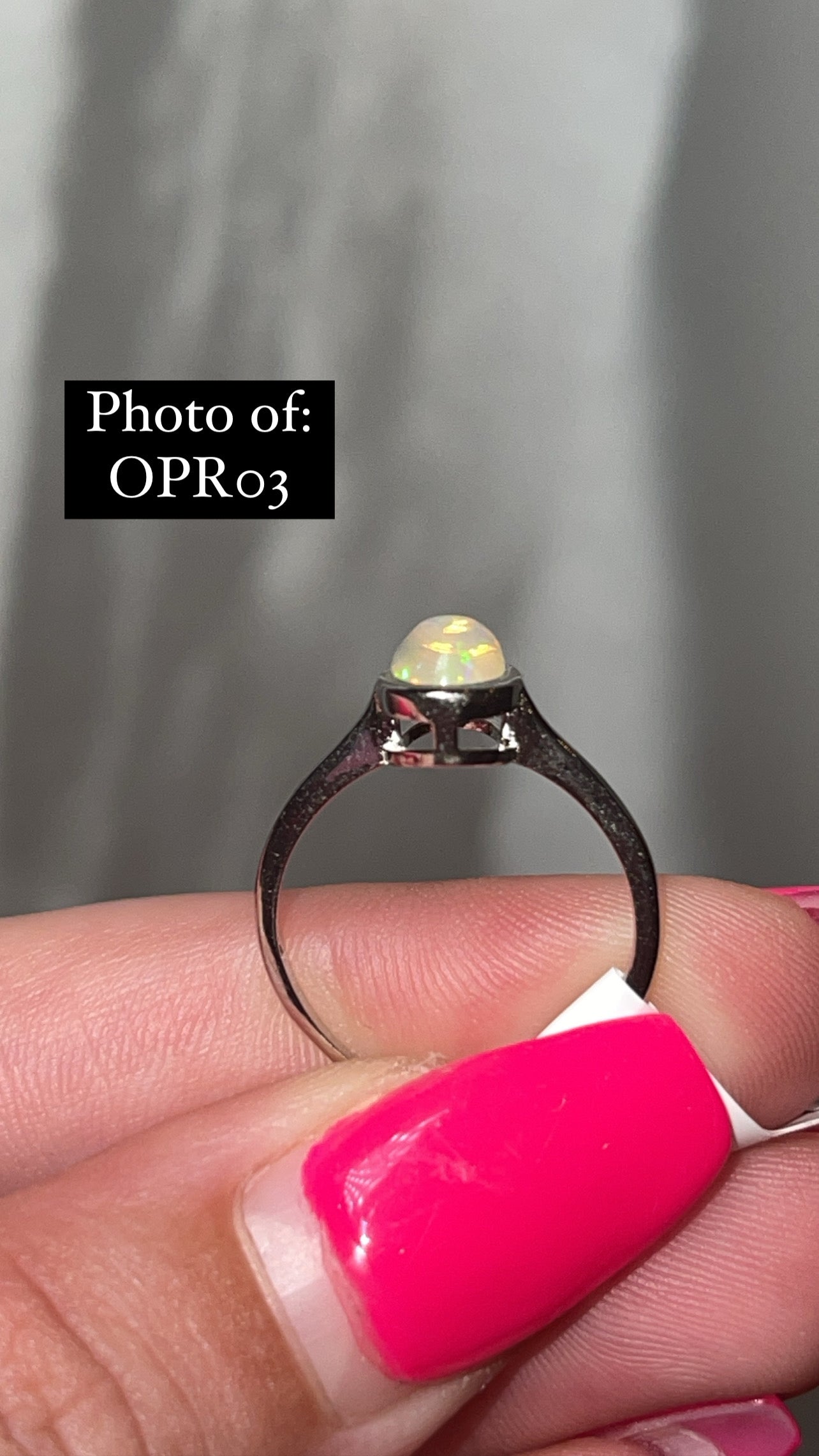 Ethiopian Welo Opal 925 Sterling Silver Adjustable Ring (Choose Your Own)
