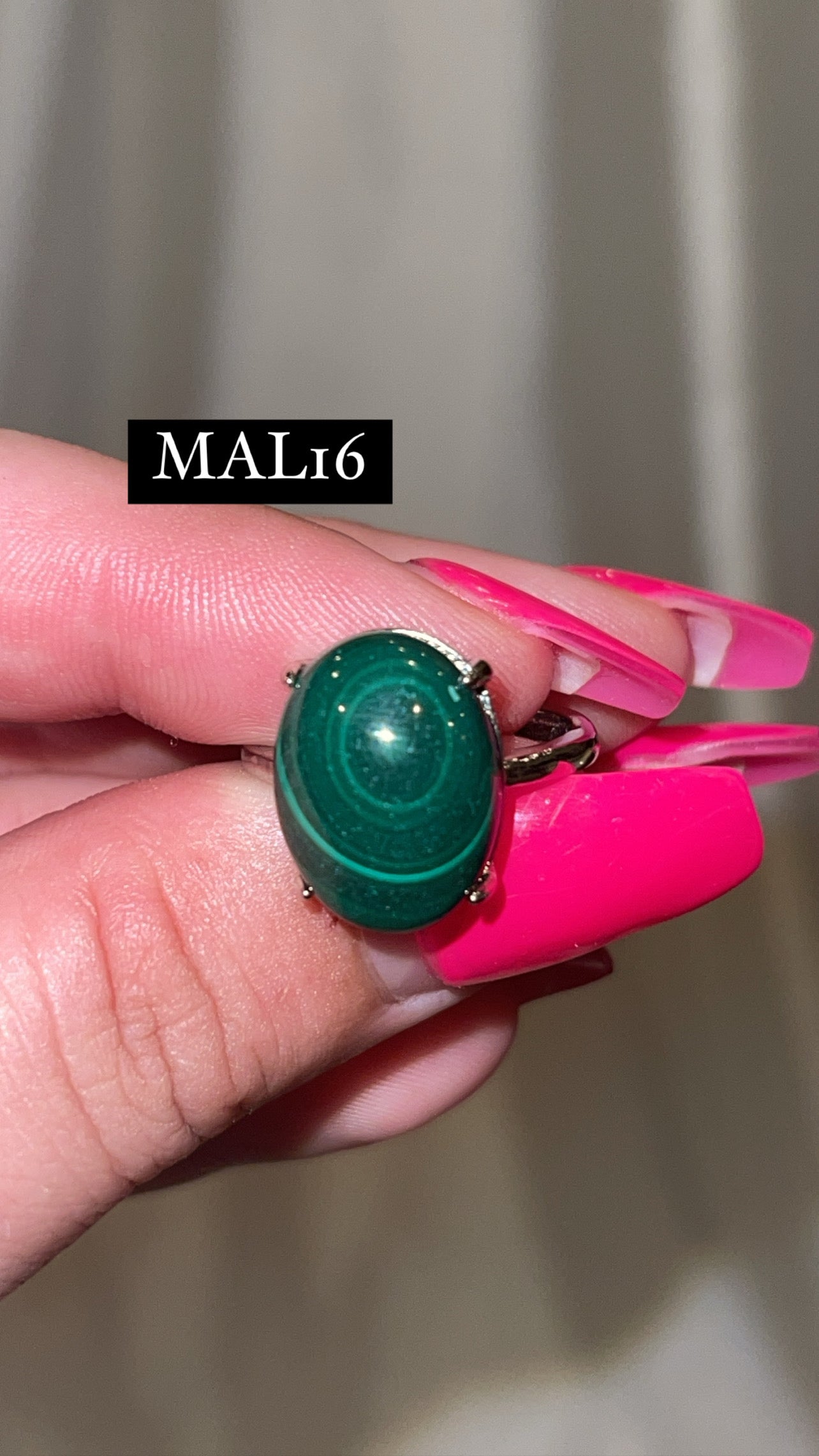 Malachite AAA Adjustable Ring (Choose Your Own)