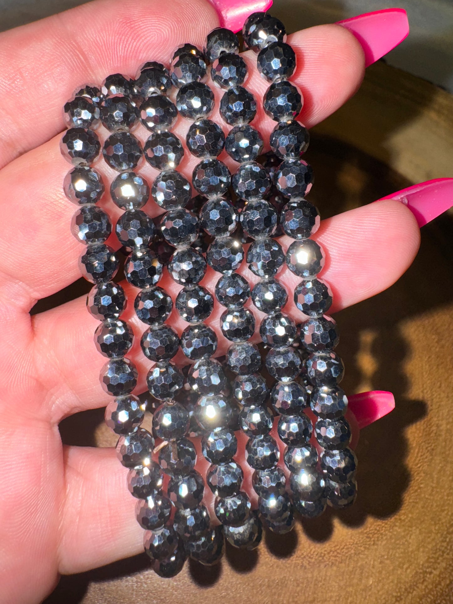 Hematite “Disco Ball” Bracelet