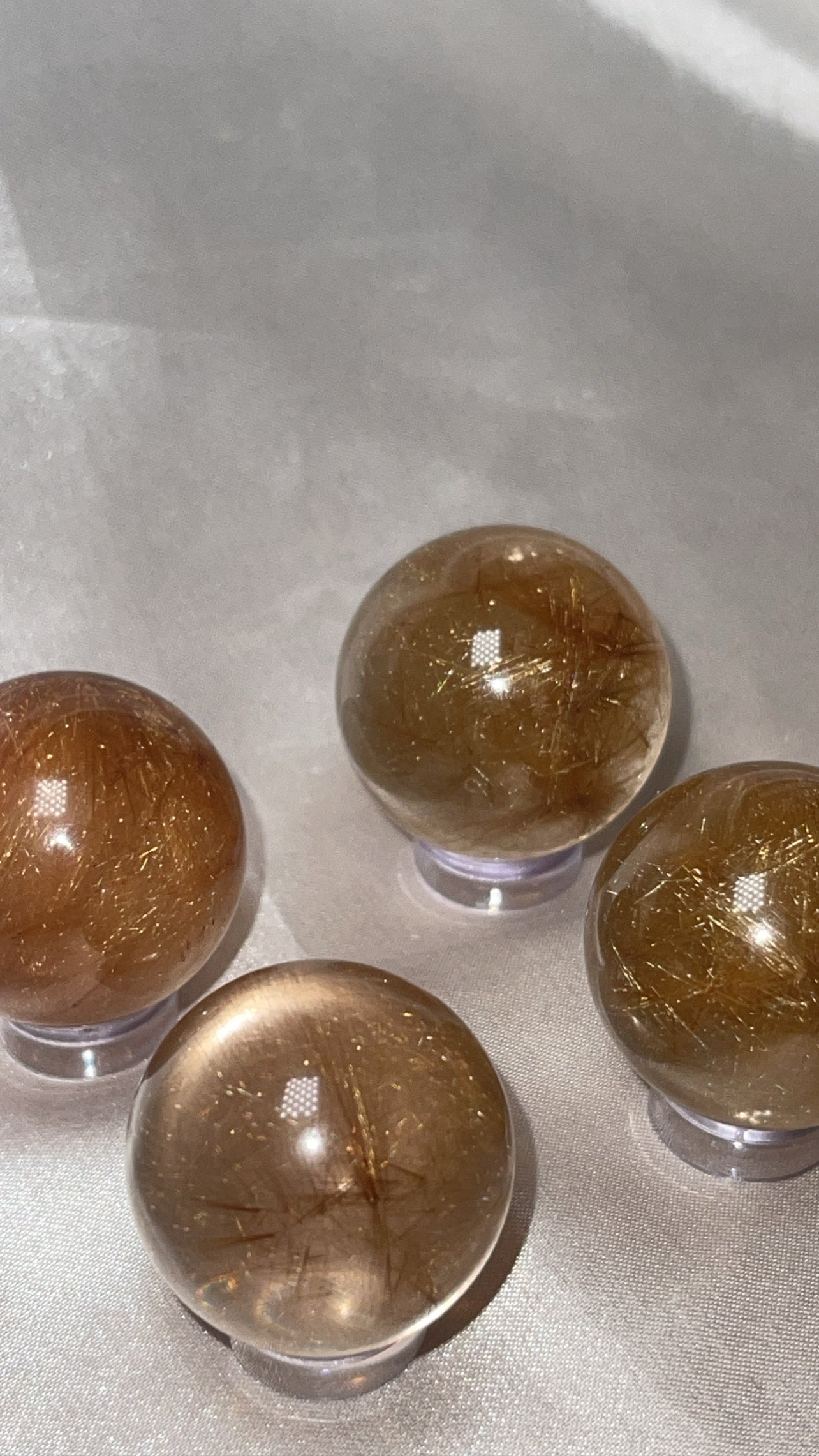 Gold Rutile Quartz AAA Sphere