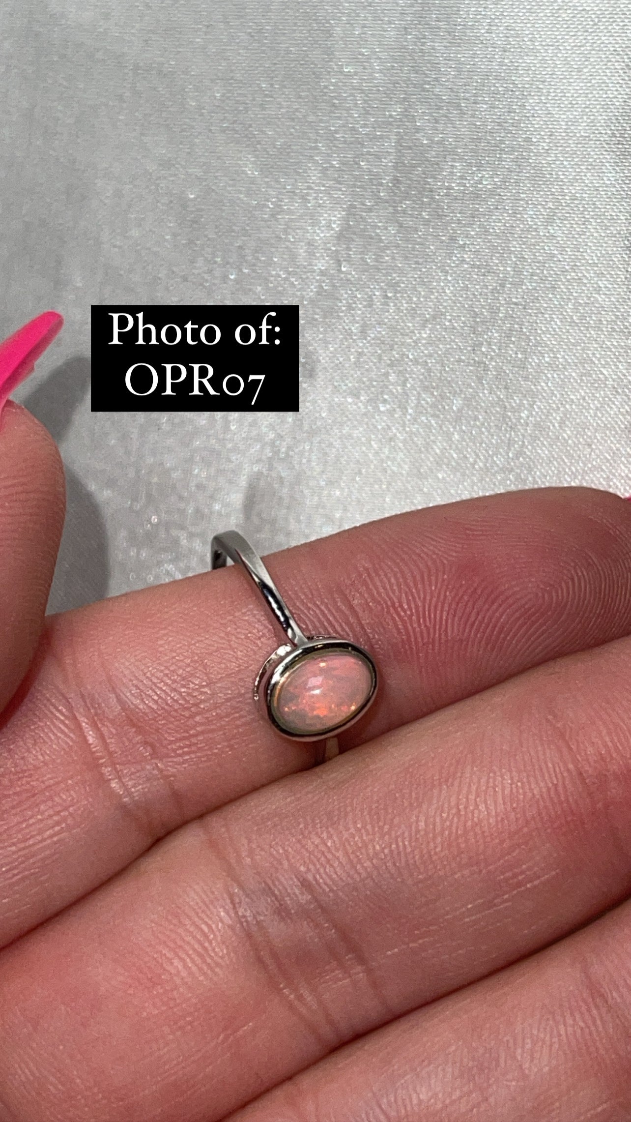 Ethiopian Welo Opal 925 Sterling Silver Adjustable Ring (Choose Your Own)