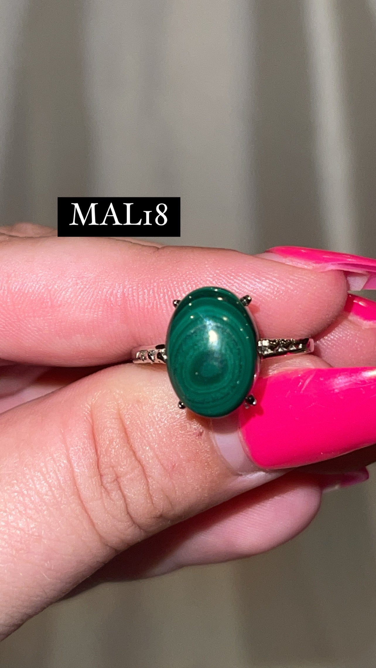 Malachite AAA Adjustable Ring (Choose Your Own)
