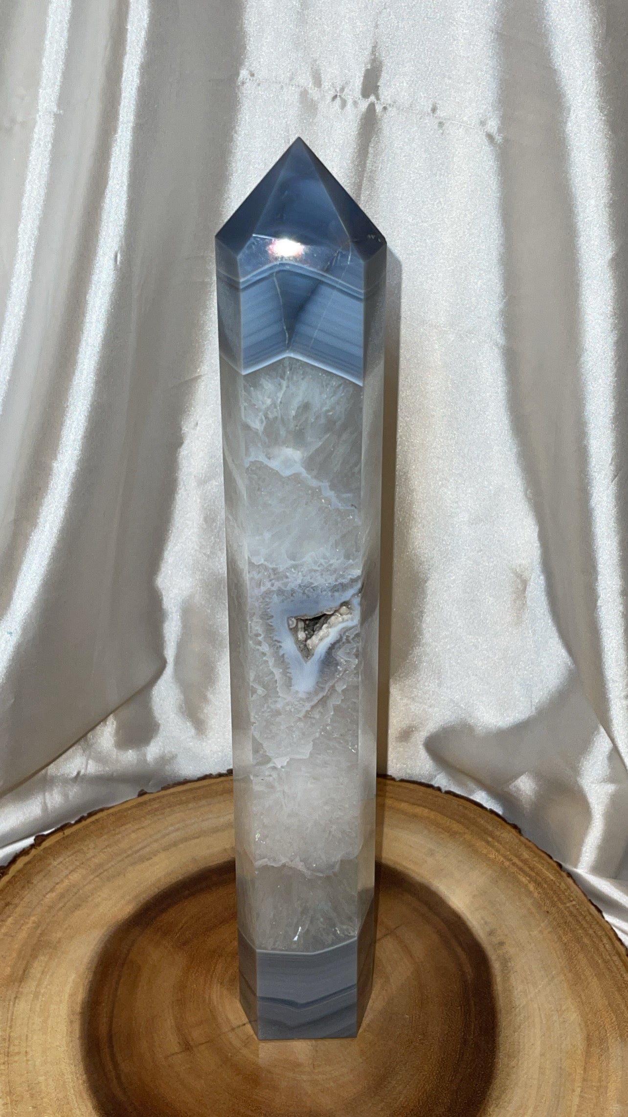 Blue Banded Agate XXL Tower