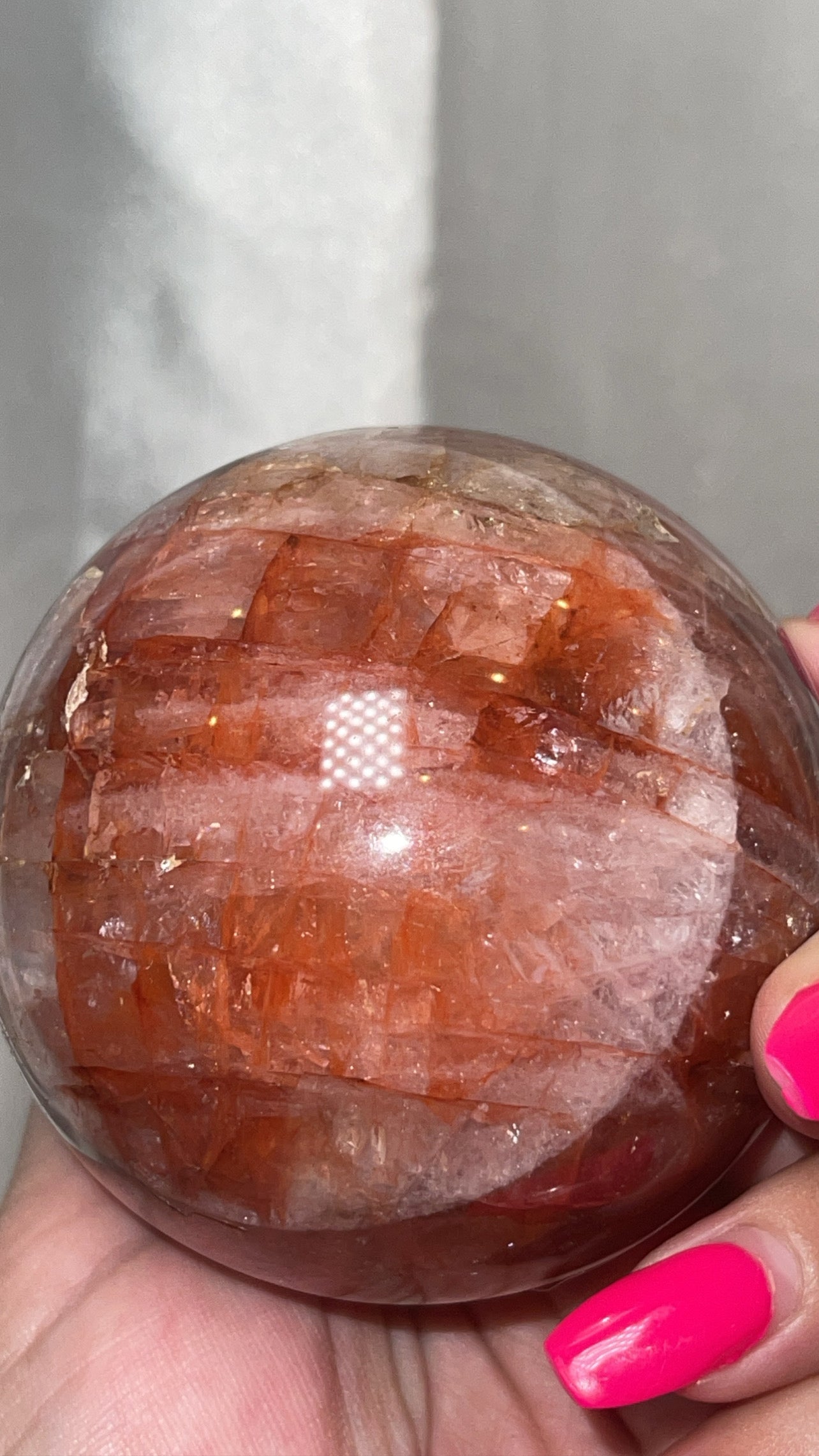 Hematoid Star Rose Quartz Large Sphere (75mm)