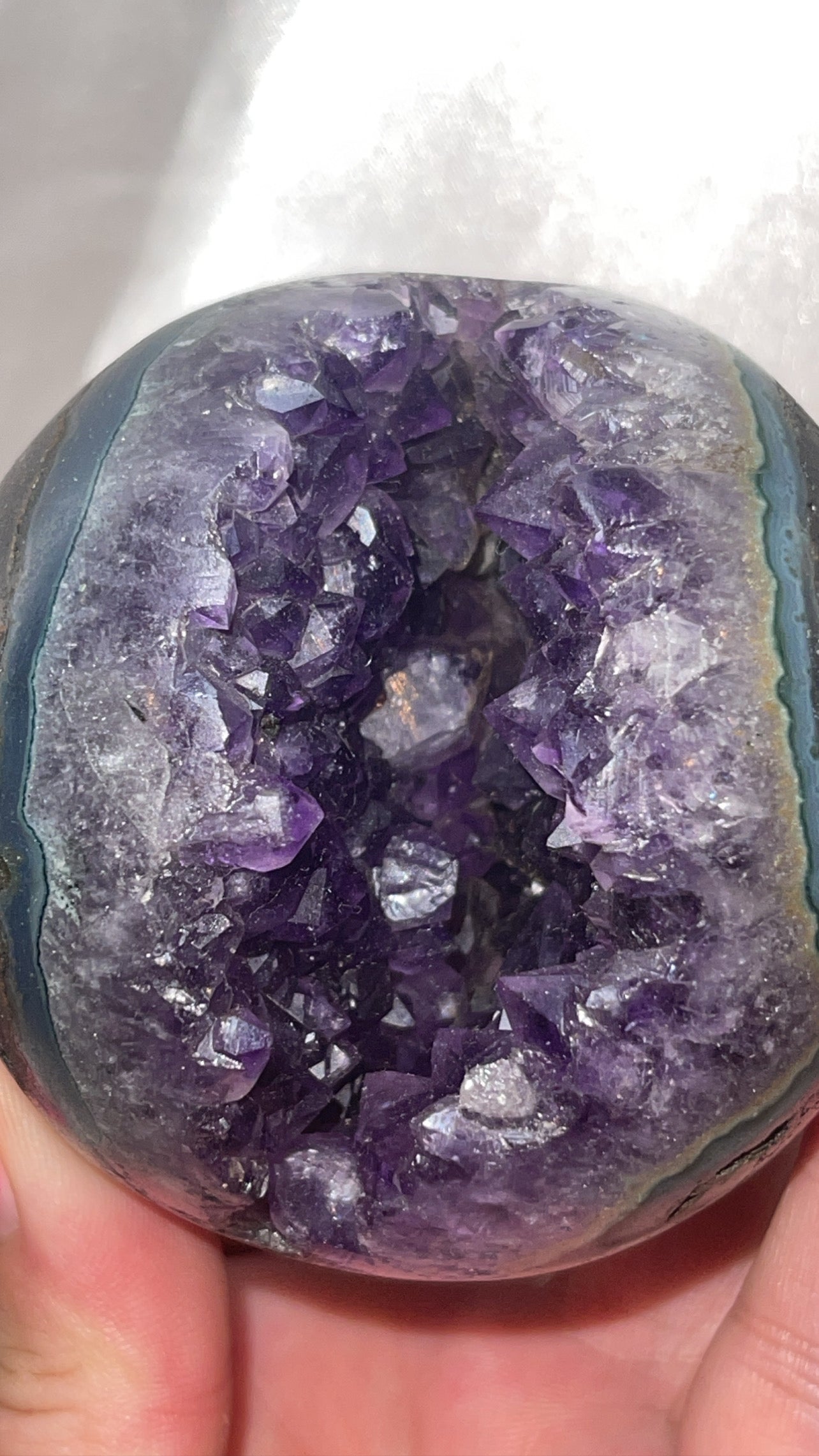 Amethyst High Grade Geode Sphere (70mm)