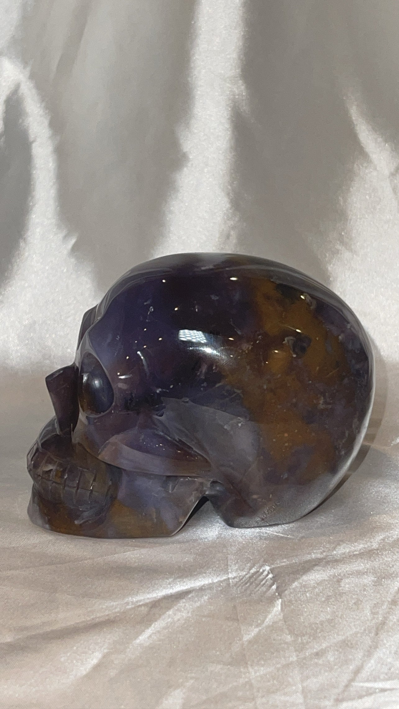 Purple Chalcedony AAA XL Skull