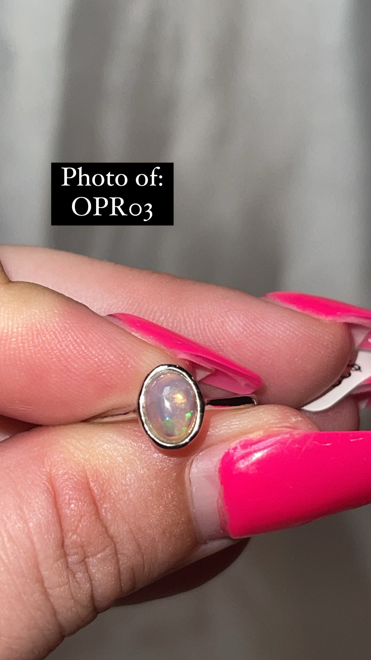 Ethiopian Welo Opal 925 Sterling Silver Adjustable Ring (Choose Your Own)