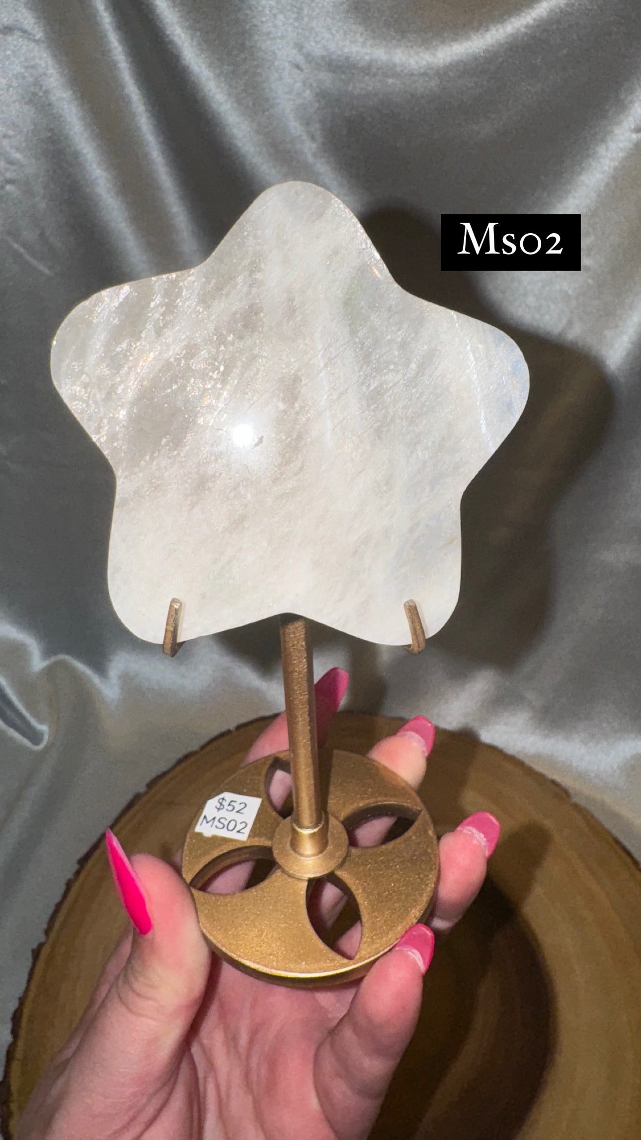 Moonstone Star on Stand AAA