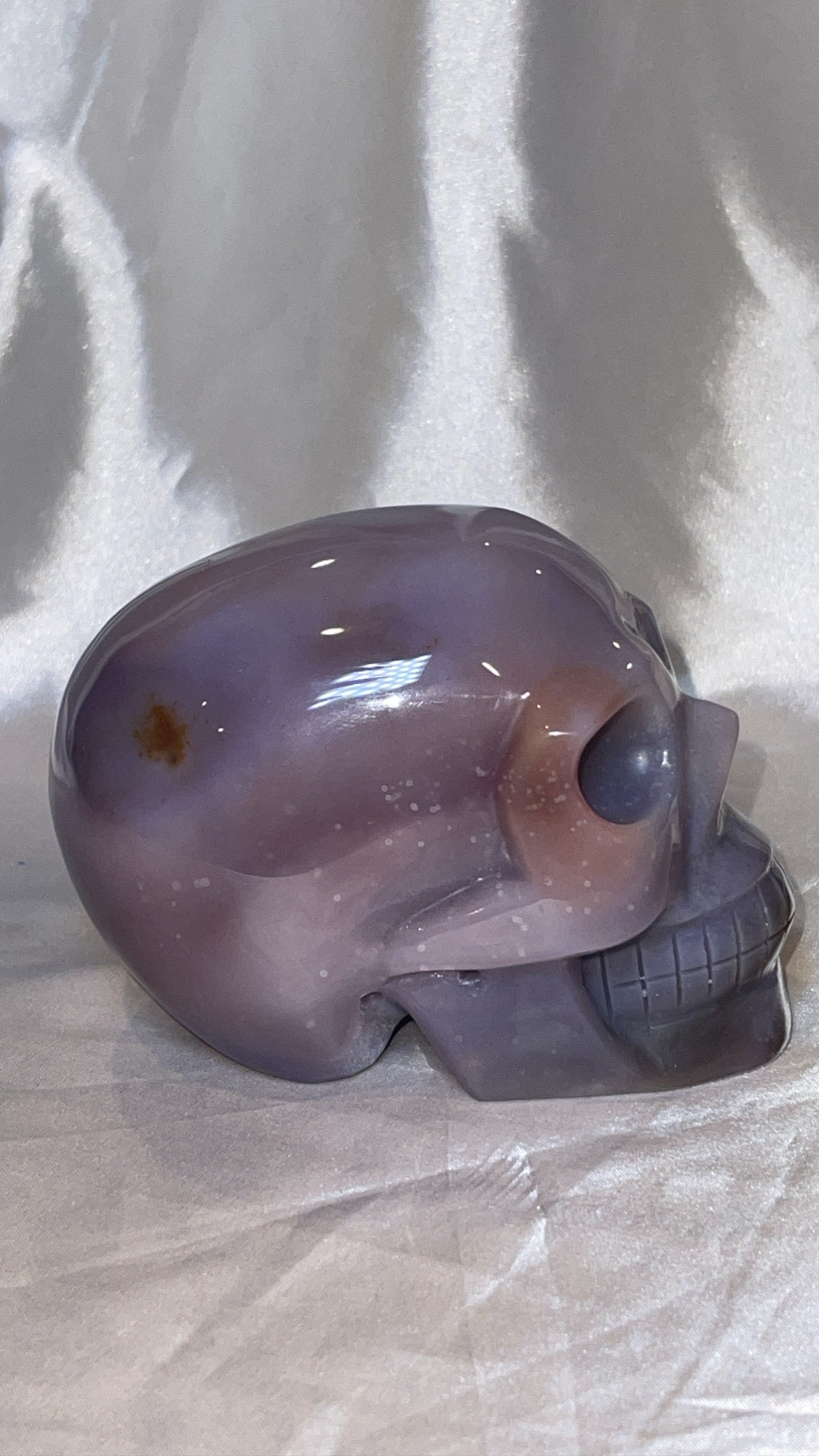 Purple Chalcedony AAA XL Skull