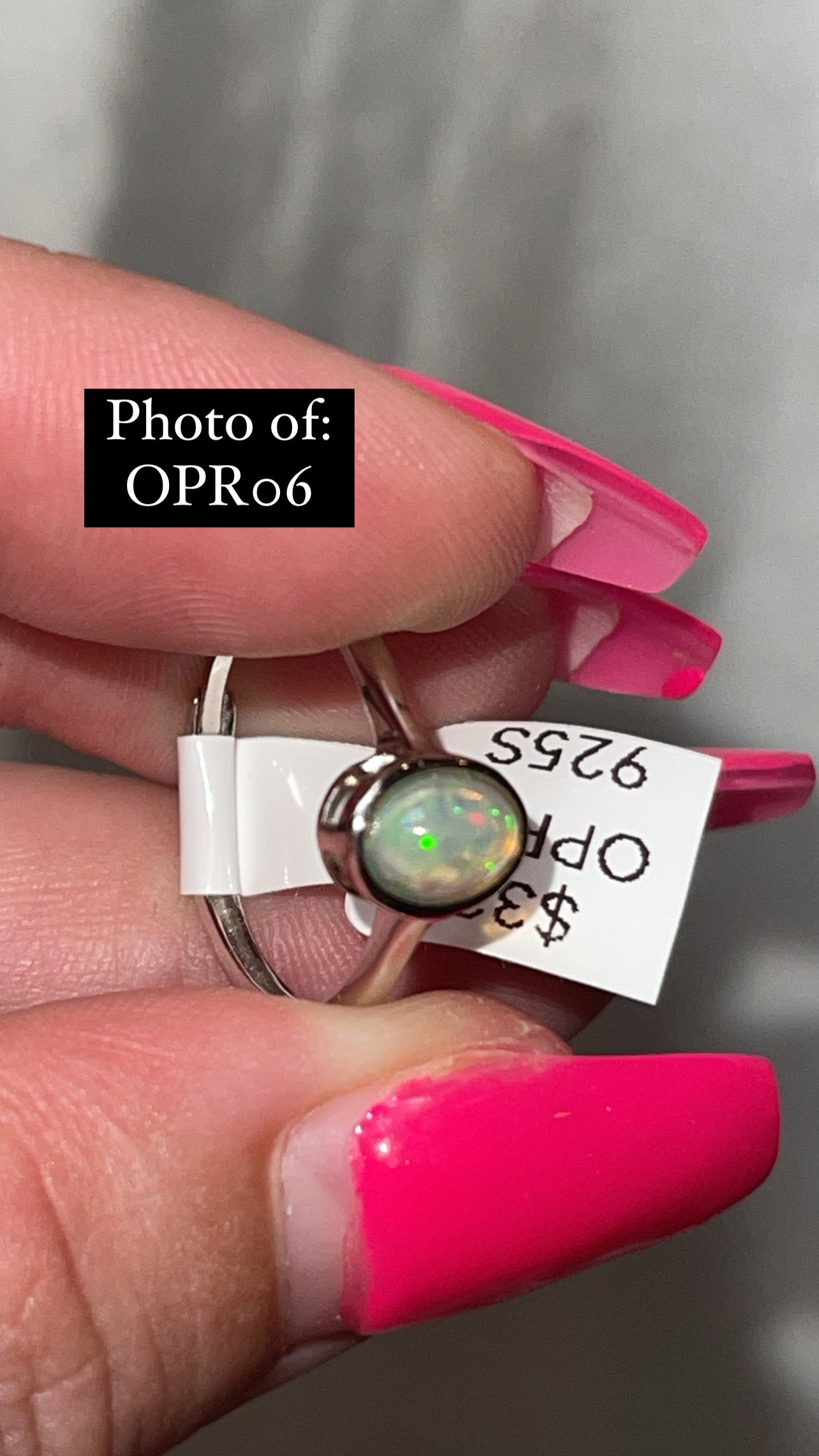 Ethiopian Welo Opal 925 Sterling Silver Adjustable Ring (Choose Your Own)