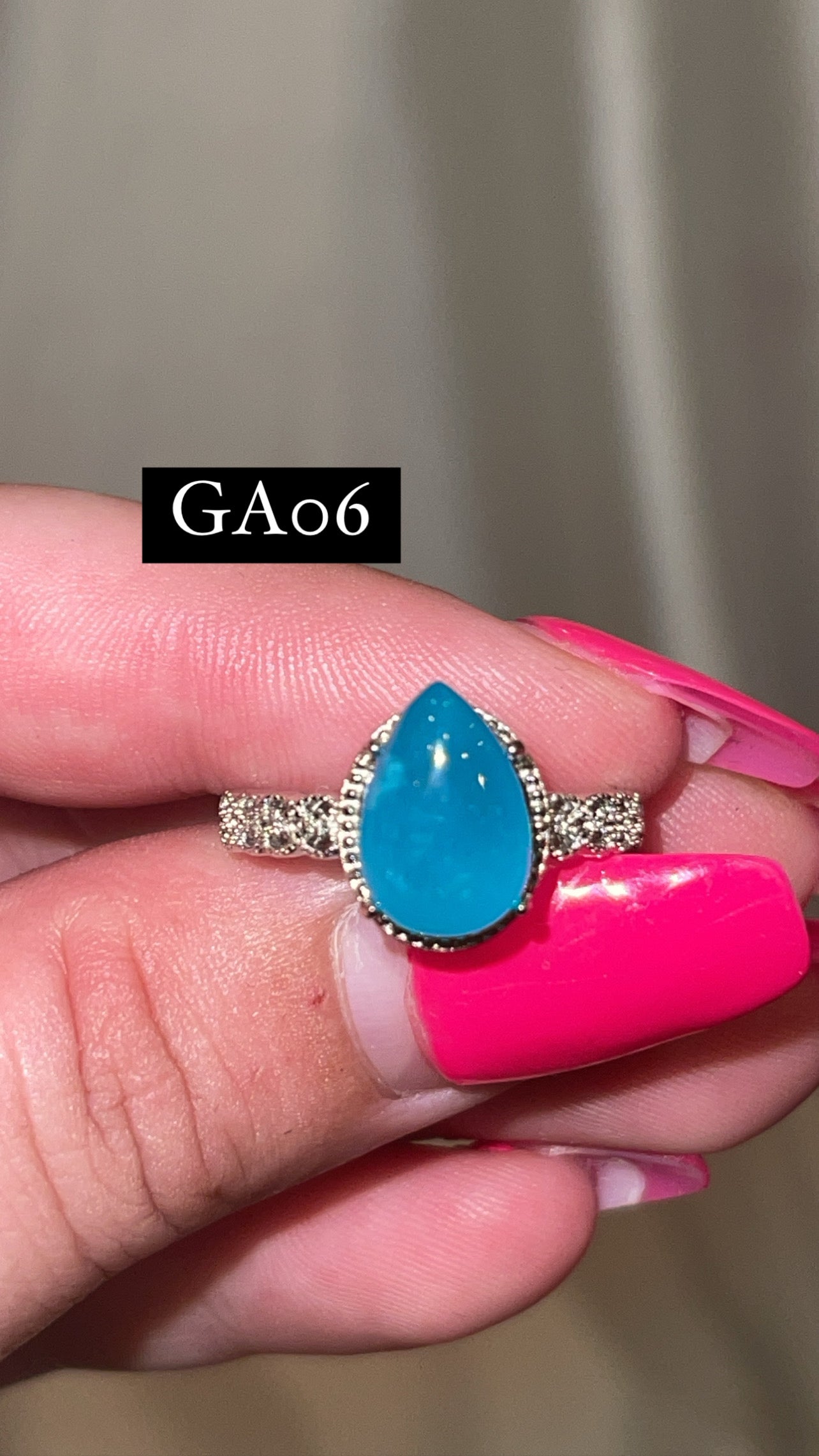 Gel Amazonite Adjustable Ring (Choose Your Own)