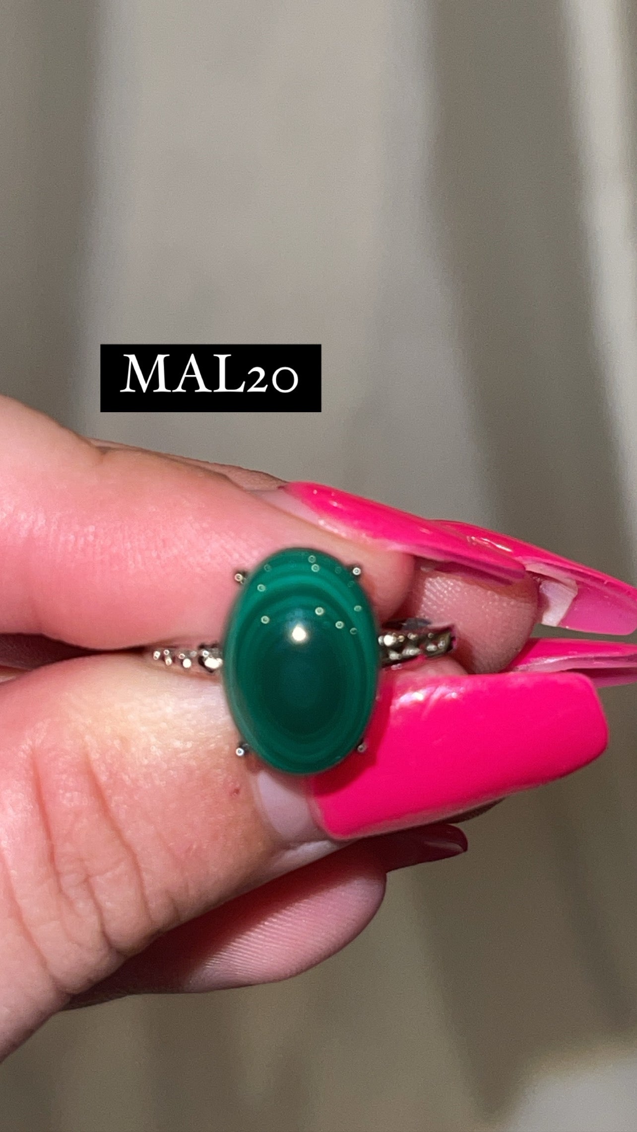 Malachite AAA Adjustable Ring (Choose Your Own)