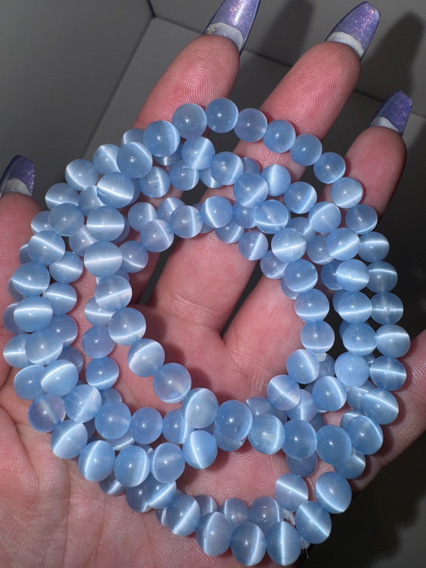 Selenite Dyed 6mm Bracelet