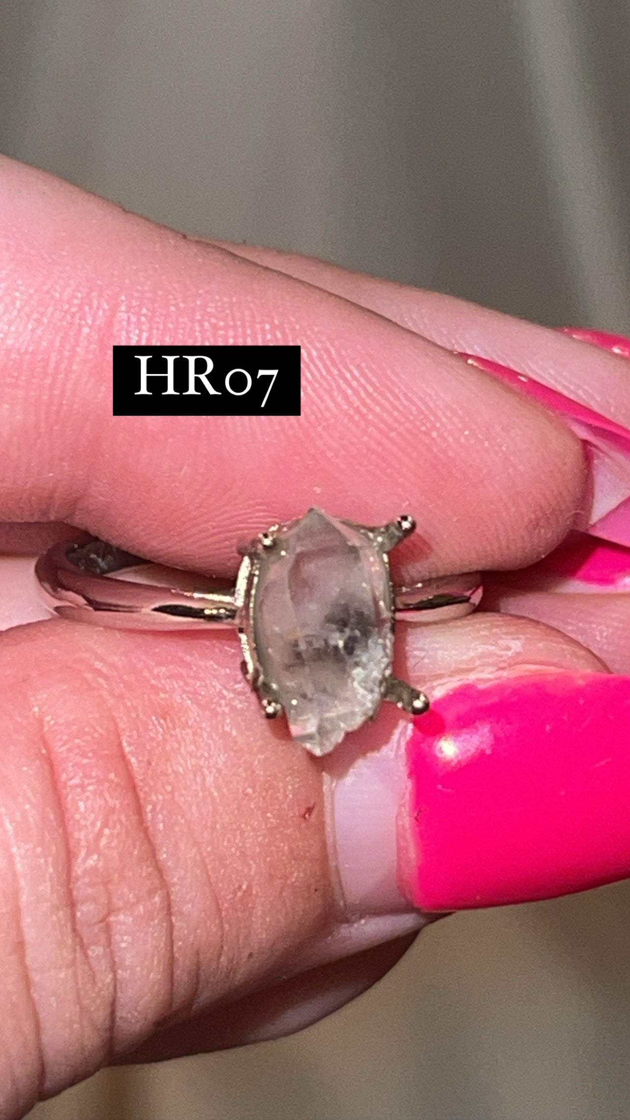 Herkimer Diamond Adjustable Ring (Choose Your Own)