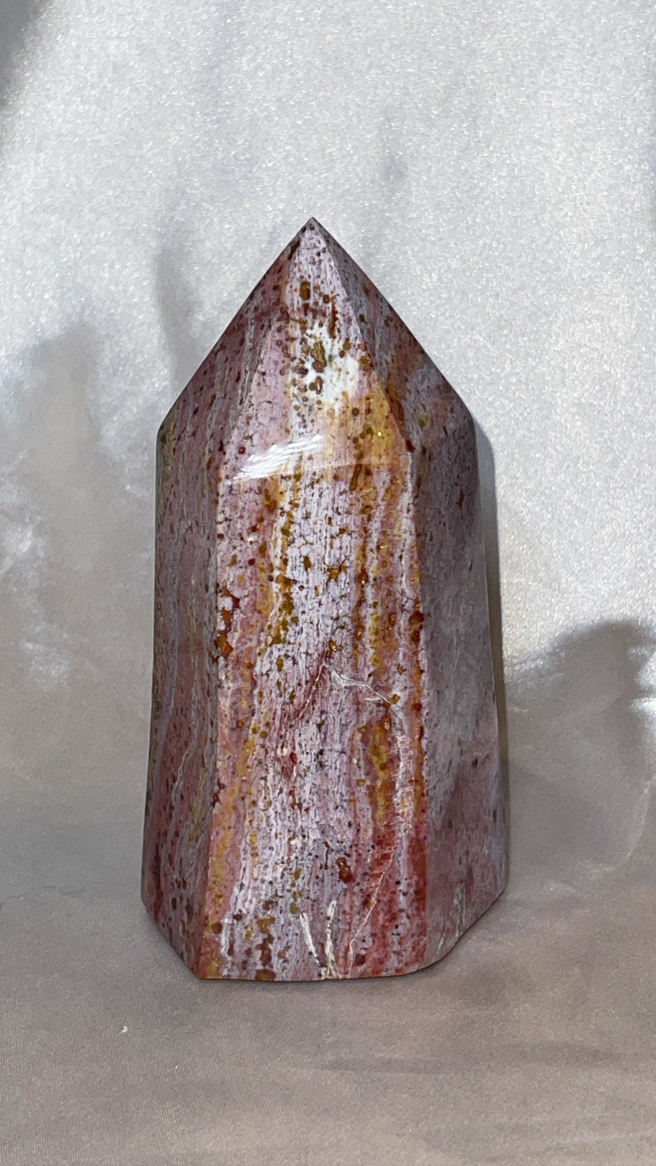 Pink Ocean Jasper AAA XL Tower