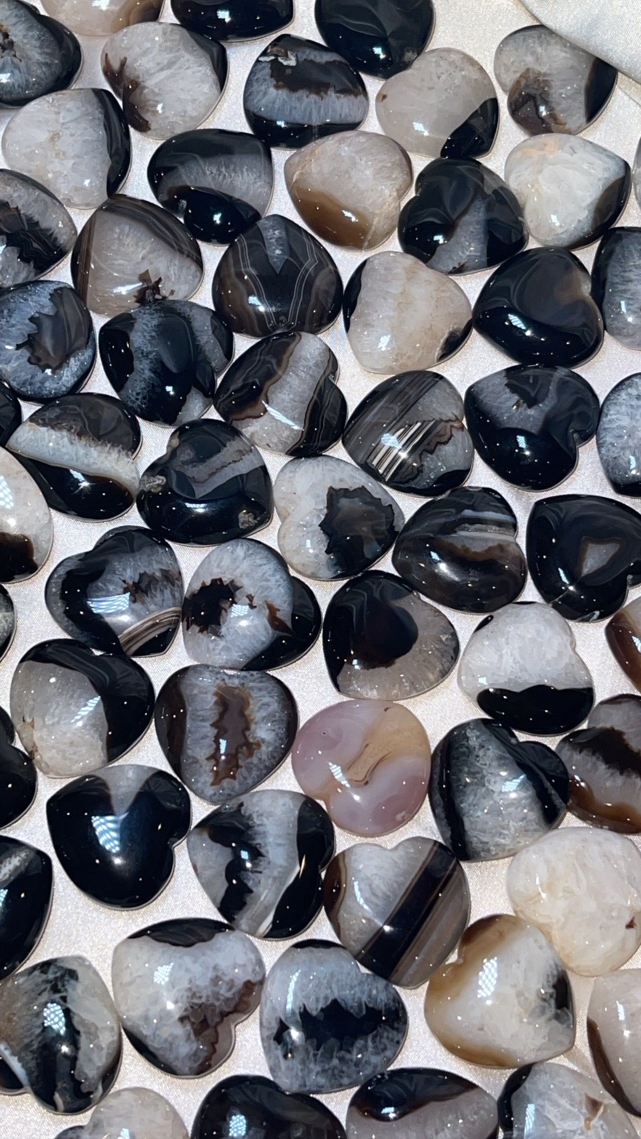 Black Agate Heart