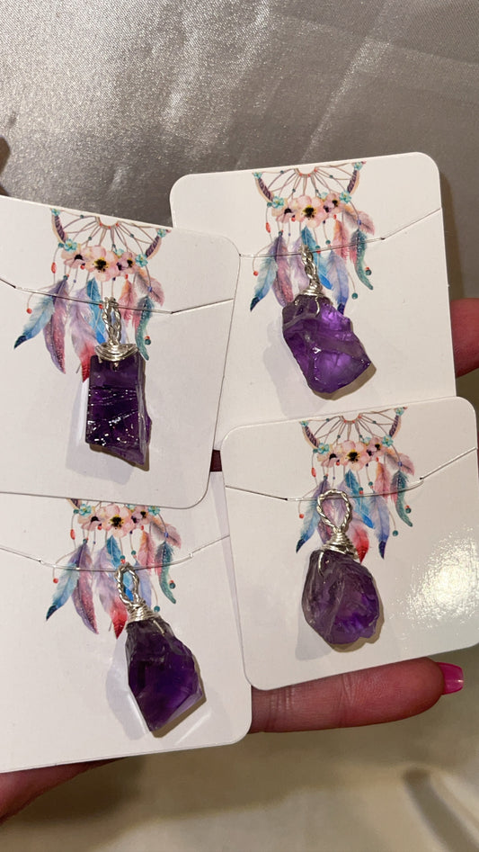 Amethyst Raw Pendant (Choose Your Own)