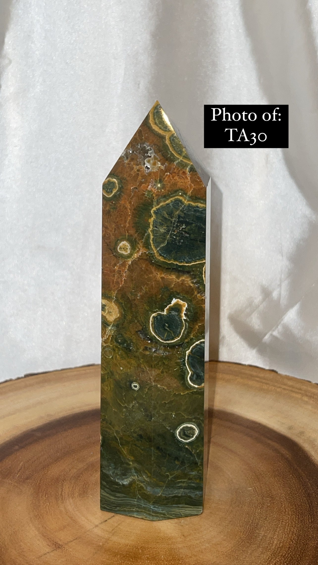 Green Ocean Jasper Large Tower