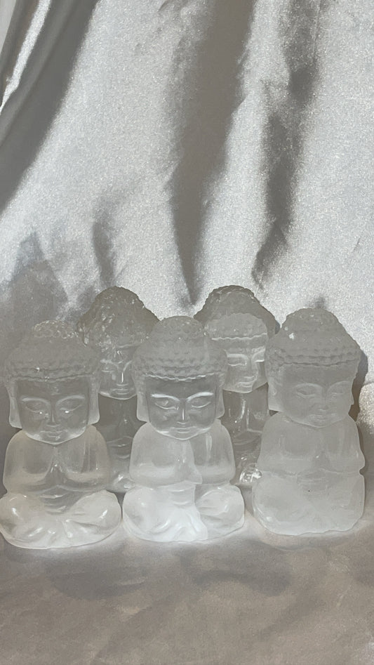 Selenite Buddha Carving