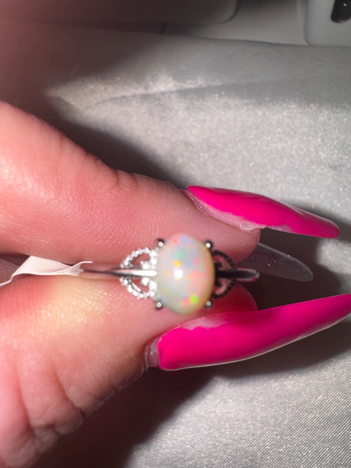 Welo Opal 925 Sterling Silver Adjustable ring