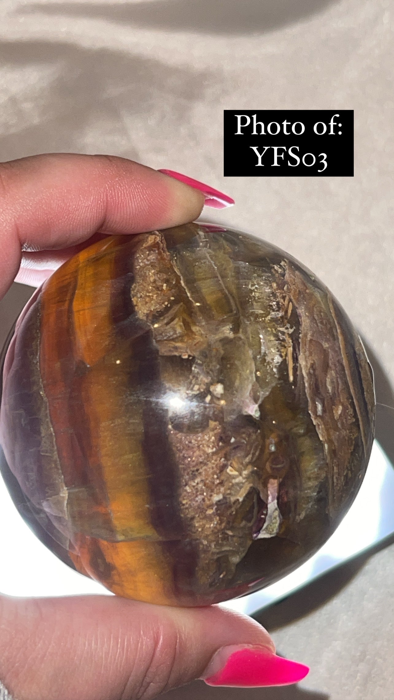 Bumblebee Fluorite Large Sphere