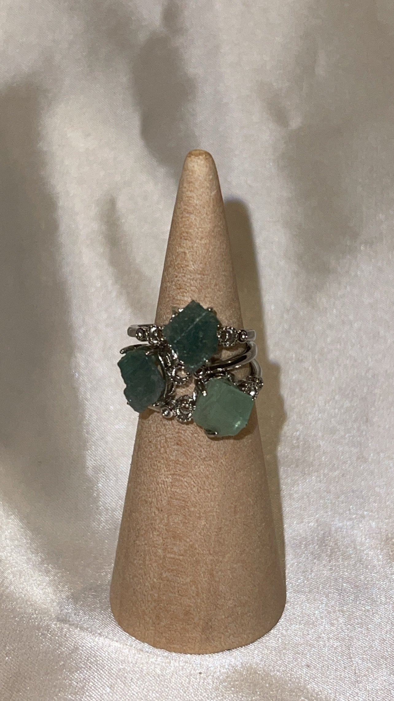 Aquamarine Raw Adjustable Ring (Choose Your Own)