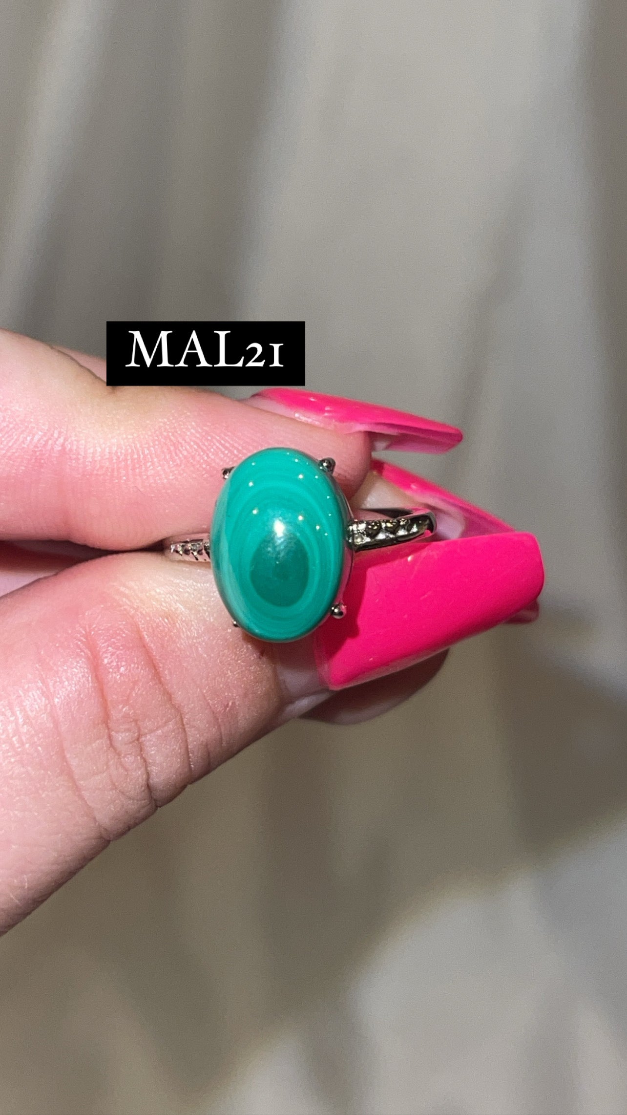 Malachite AAA Adjustable Ring (Choose Your Own)