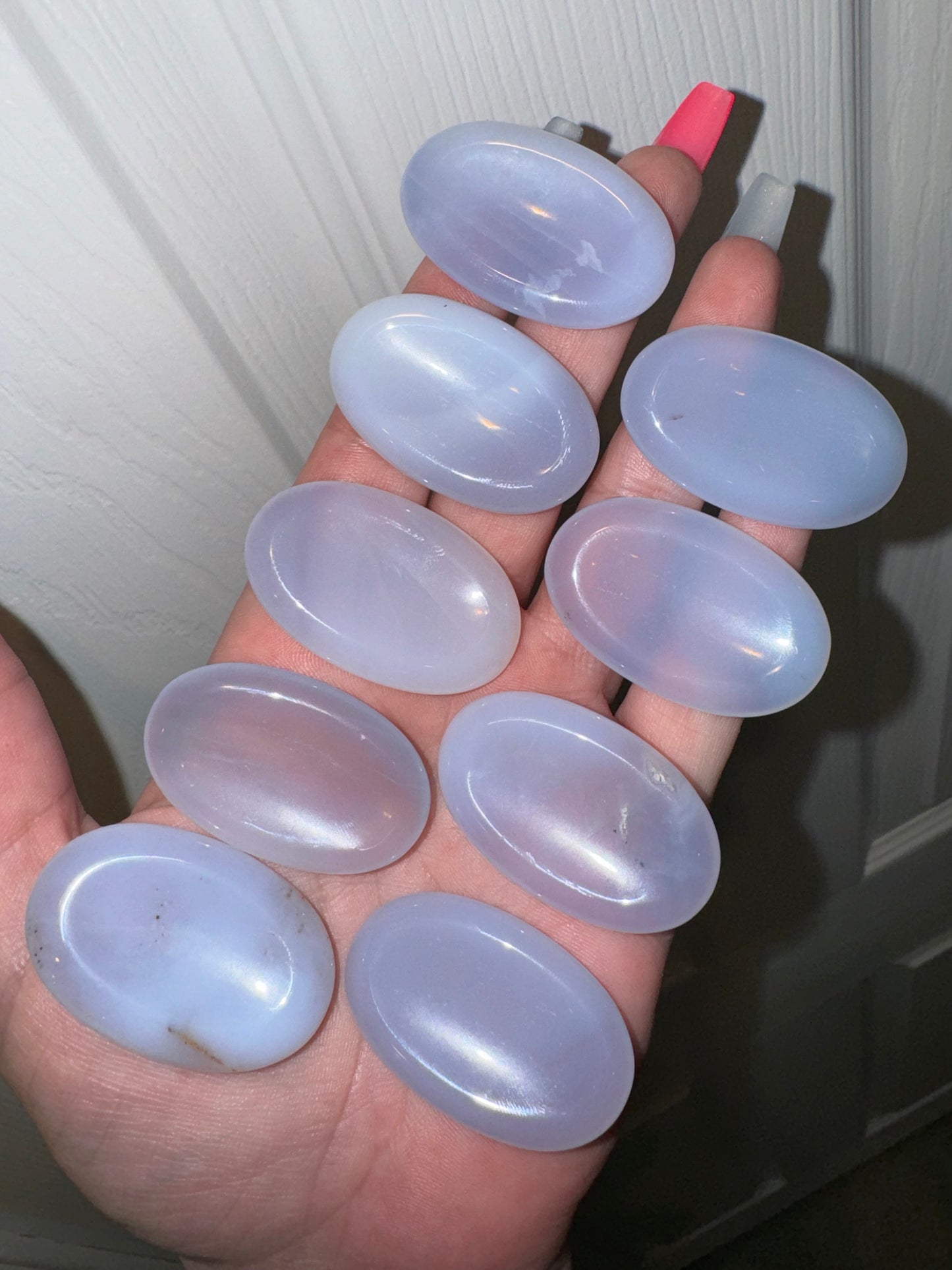 Blue Chalcedony Worry Stone
