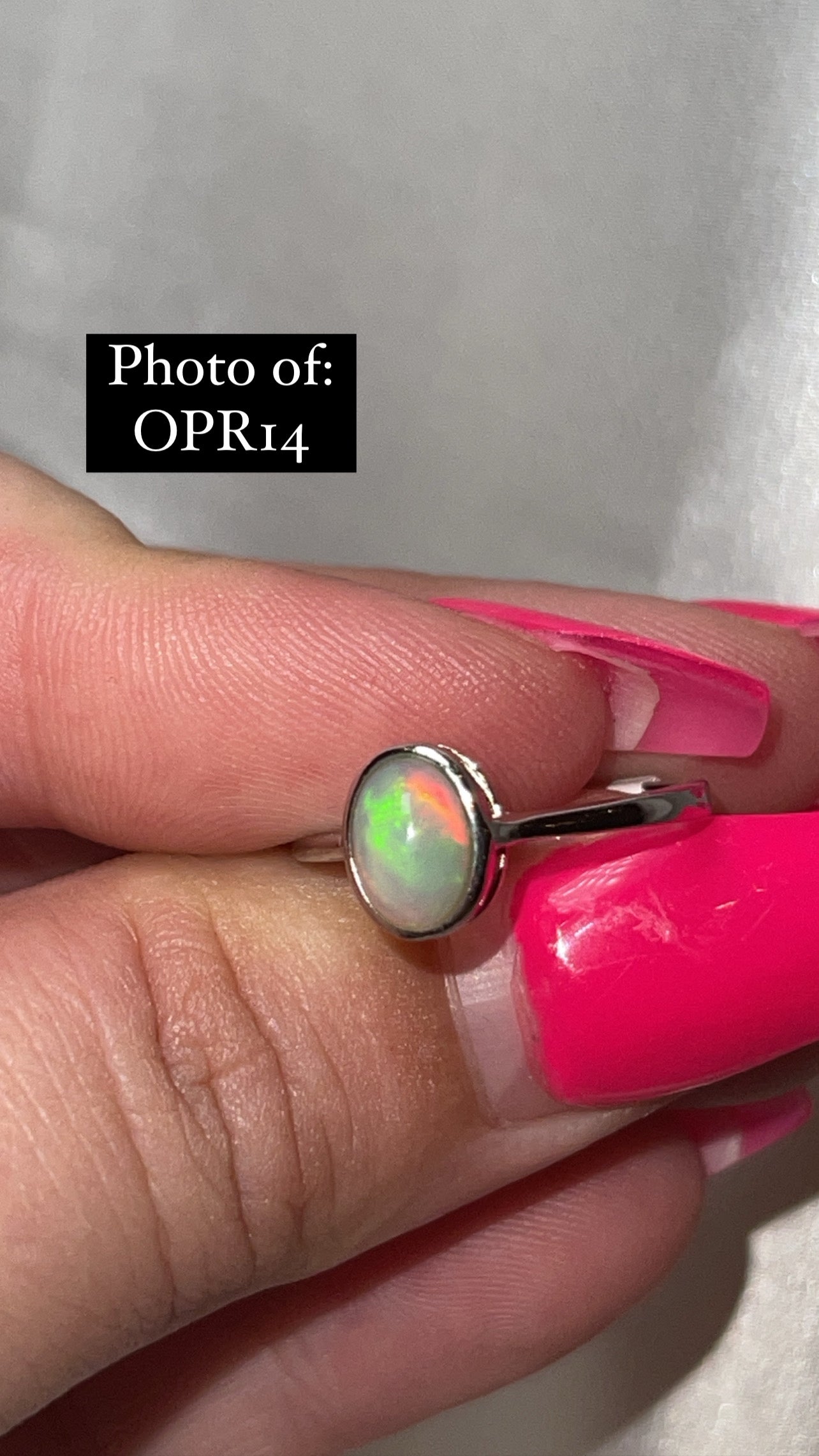 Ethiopian Welo Opal 925 Sterling Silver Adjustable Ring (Choose Your Own)