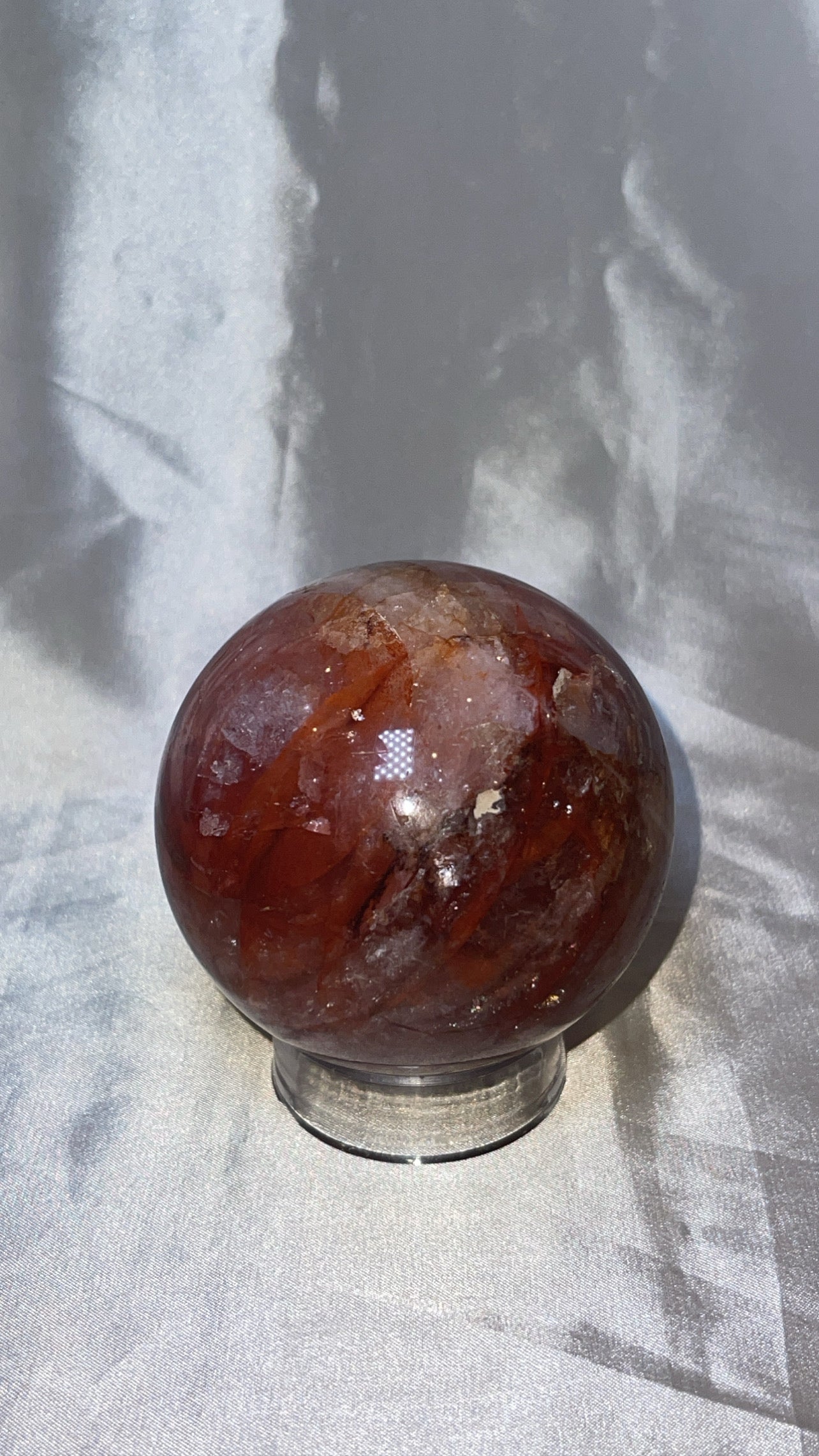 Hematoid Star Rose Quartz Large Sphere (75mm)