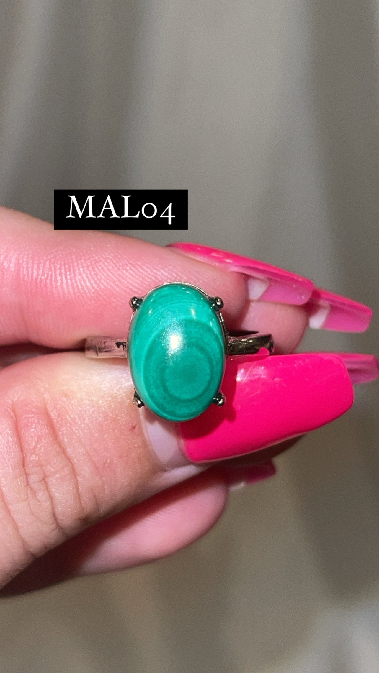 Malachite AAA Adjustable Ring (Choose Your Own)