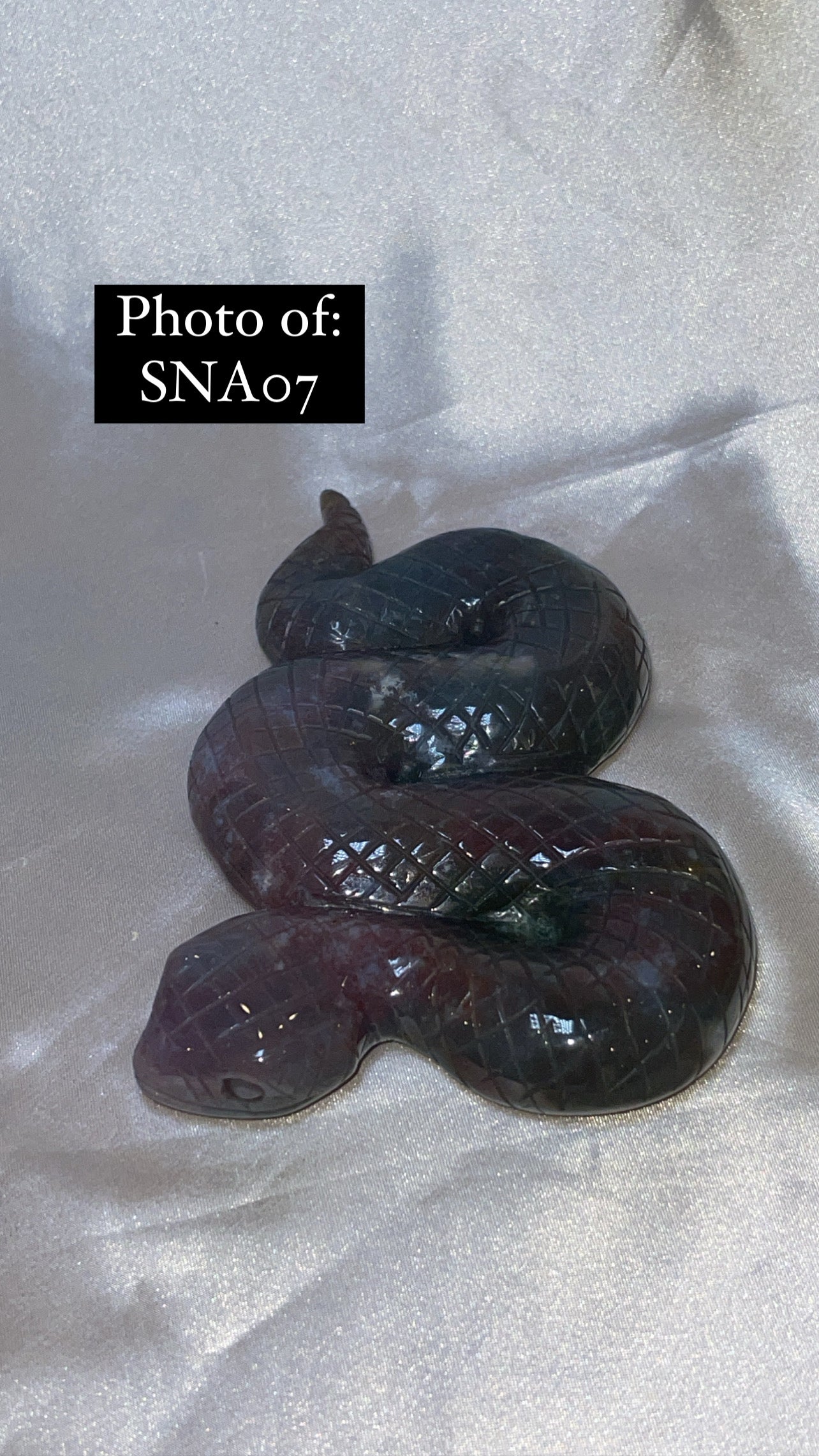 Moss Agate Large Snake