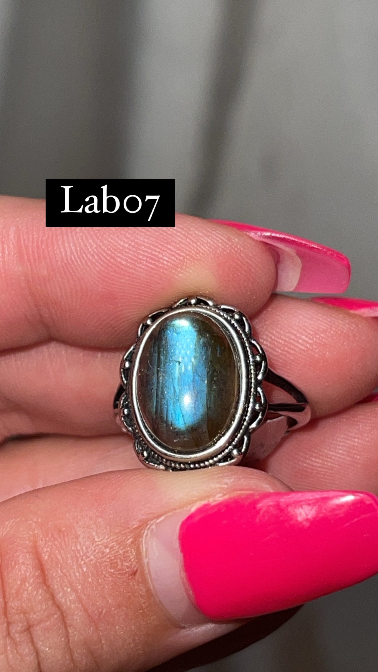 Labradorite 925 Sterling Silver Adjustable Ring (Choose Your Own)