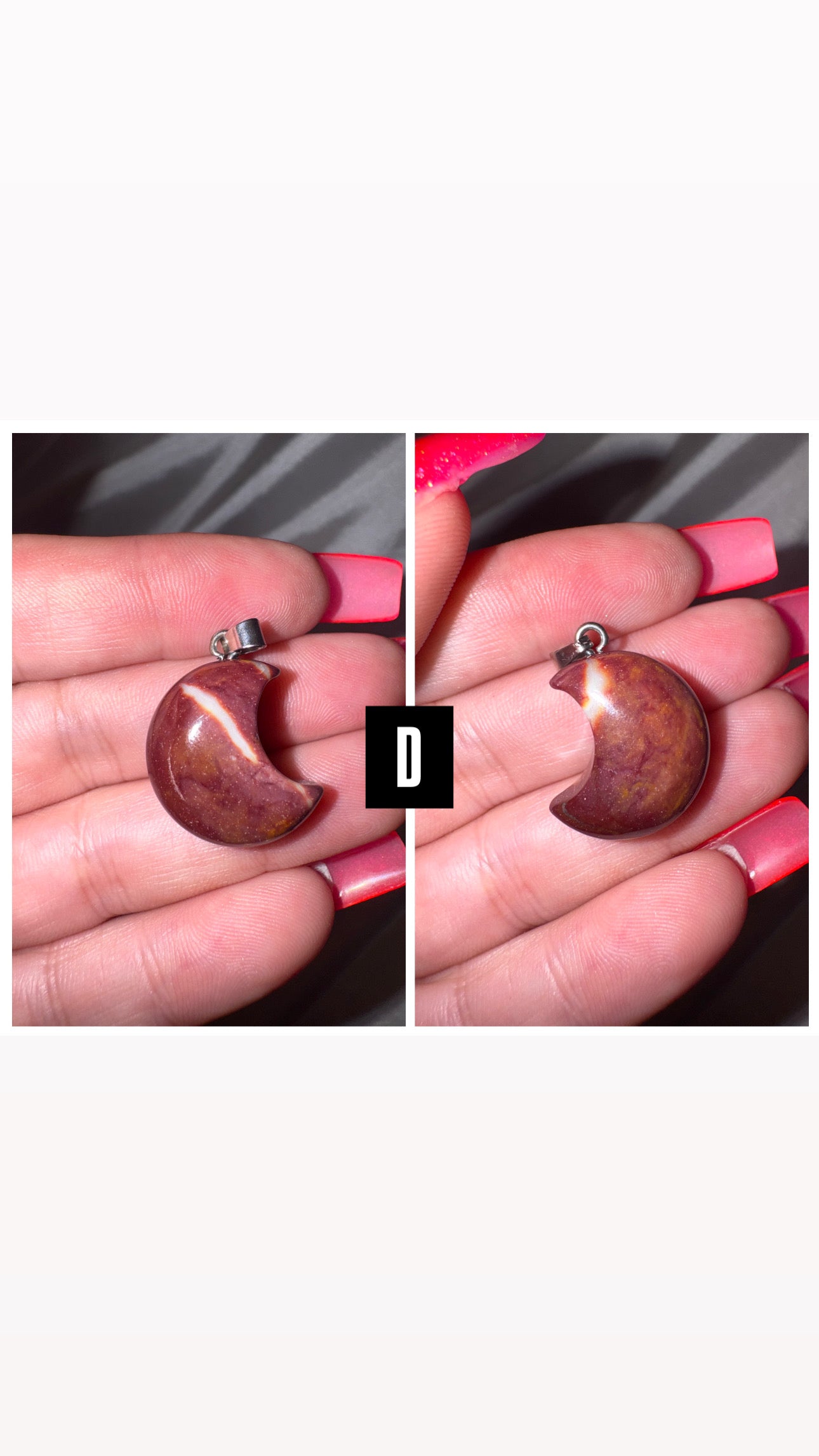 Mookaite Moon Pendant