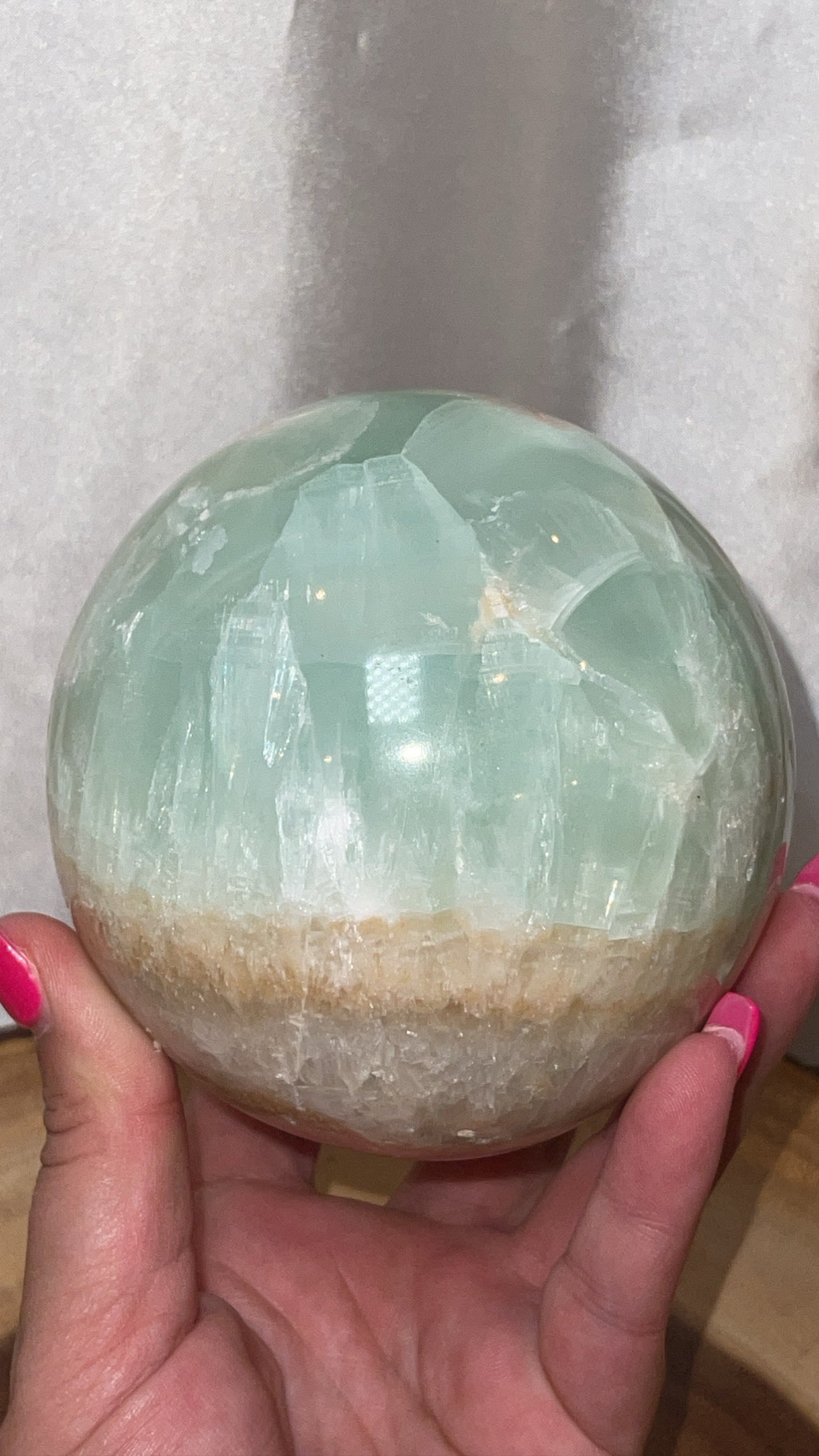Blue Caribbean Calcite XL Sphere (97mm)