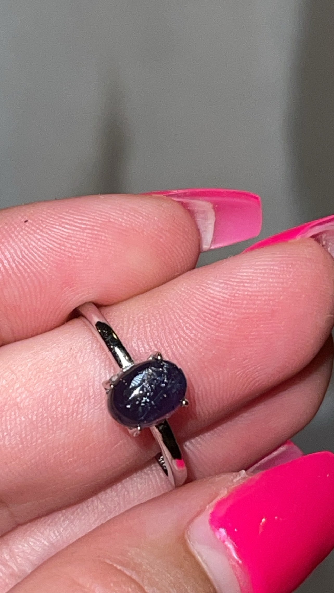 Iolite AAA 925 Sterling Silver Adjustable Ring