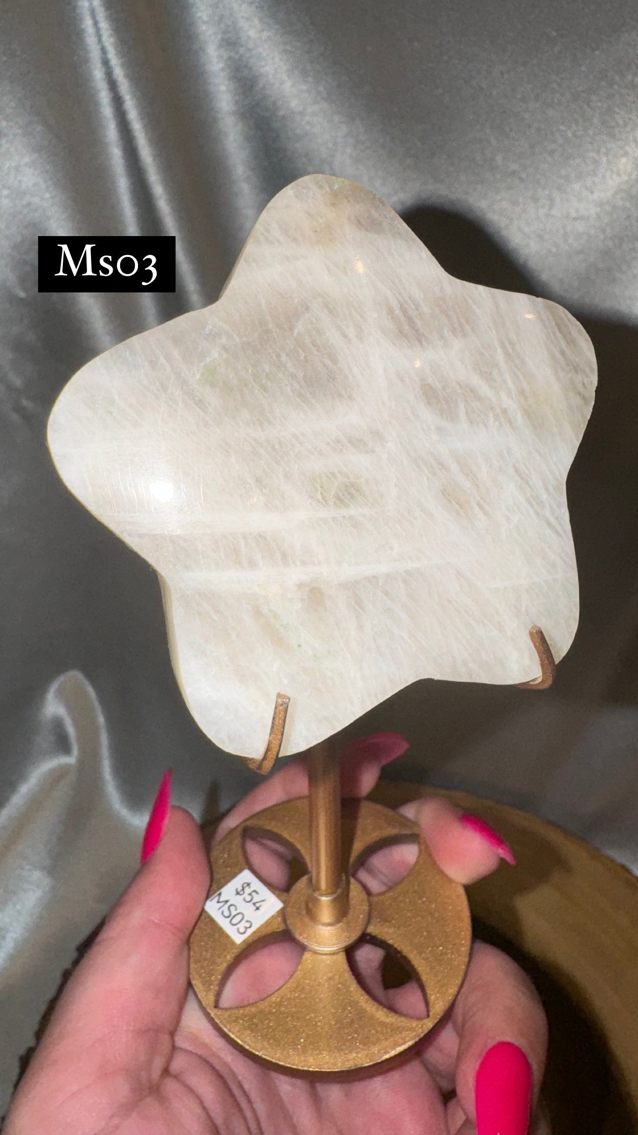 Moonstone Star on Stand AAA