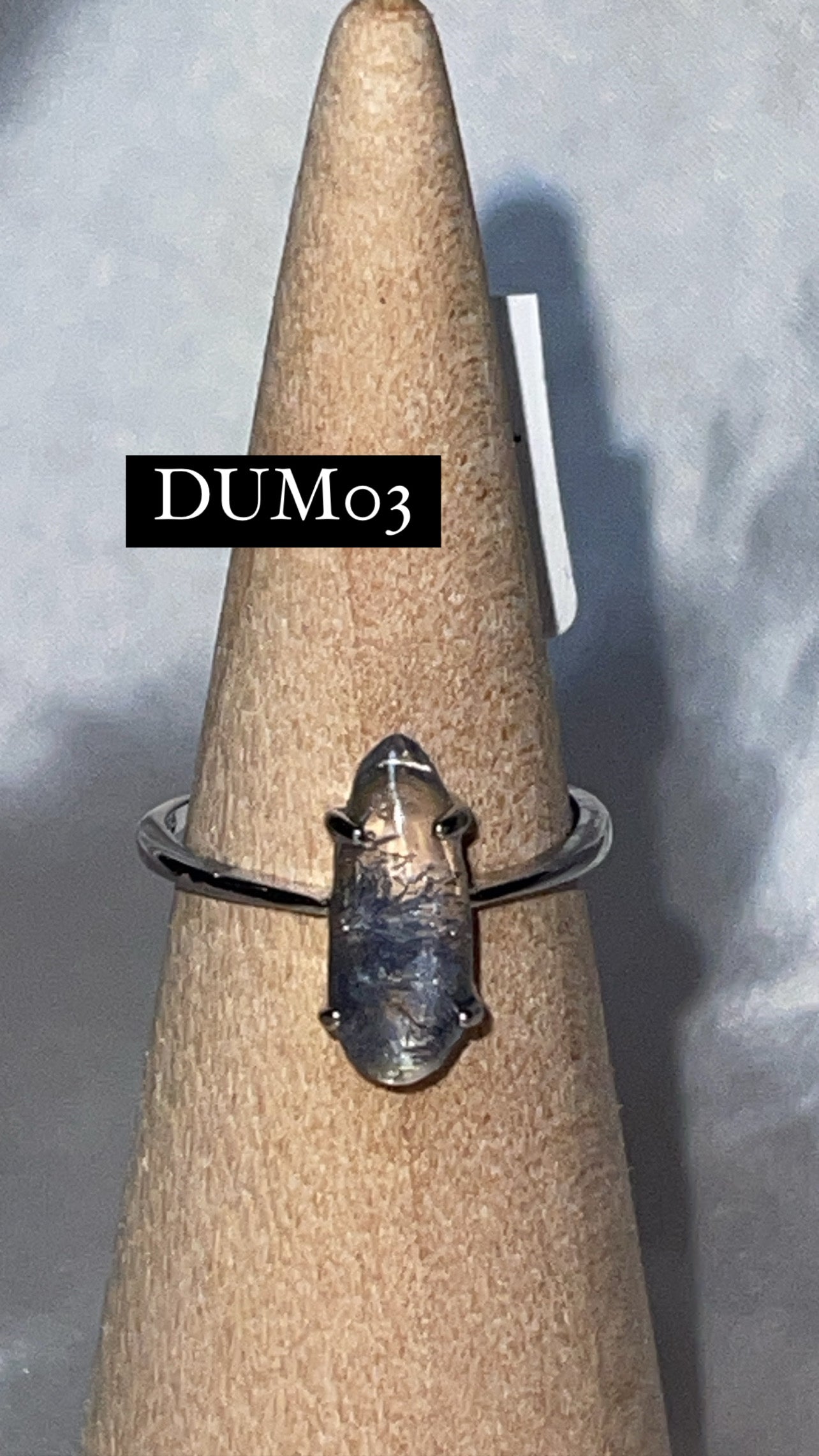 Dumortierite Quartz Rare 925 Sterling Silver Adjustable Ring (Choose Your Own)