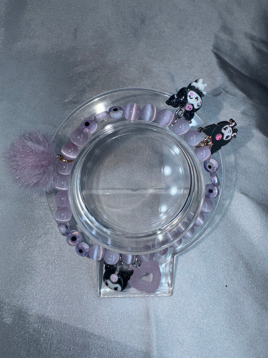 Kuromi Purple Selenite 6mm Bracelet