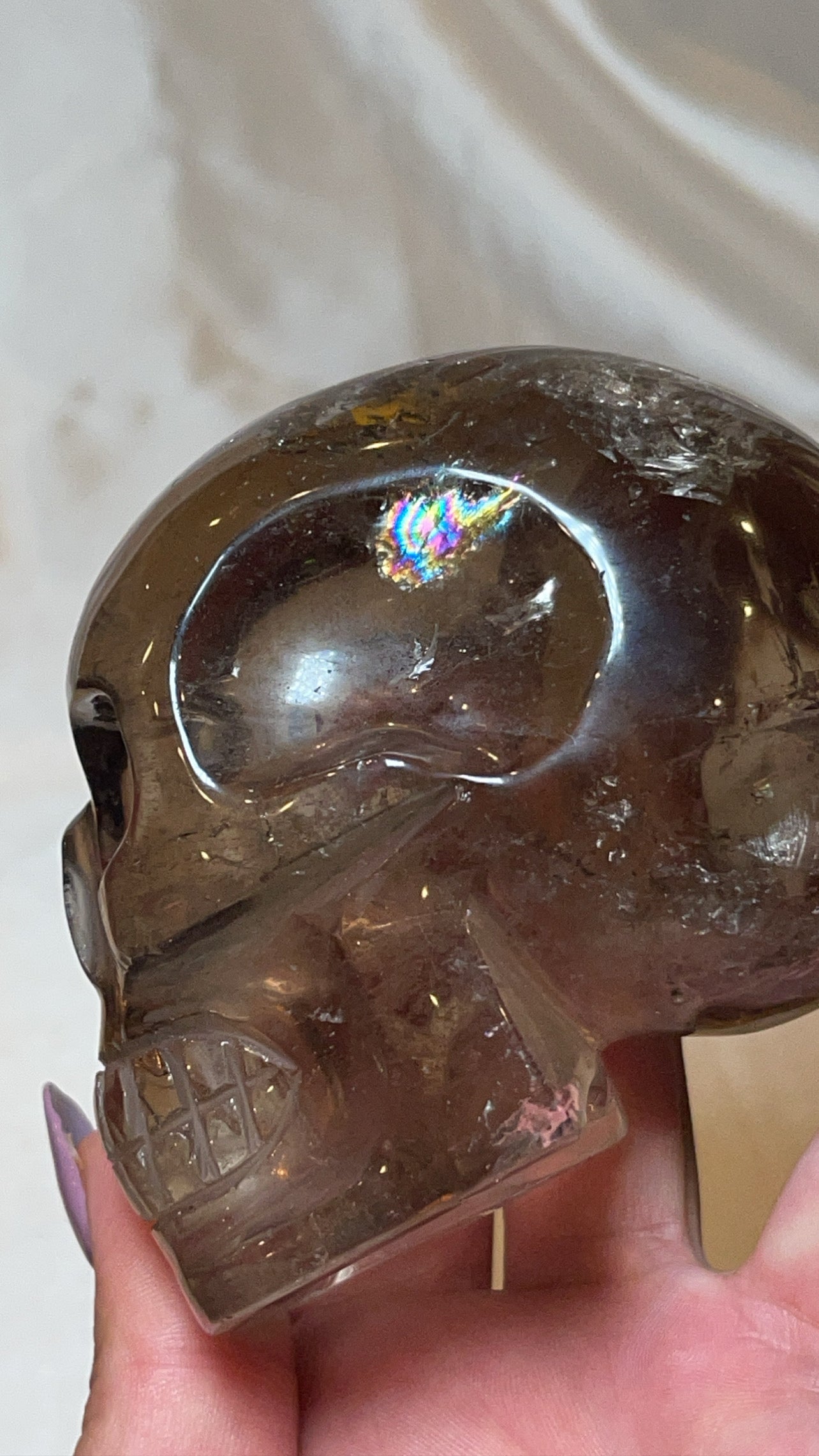Smoky Quartz AAA Master Carved Large Skull