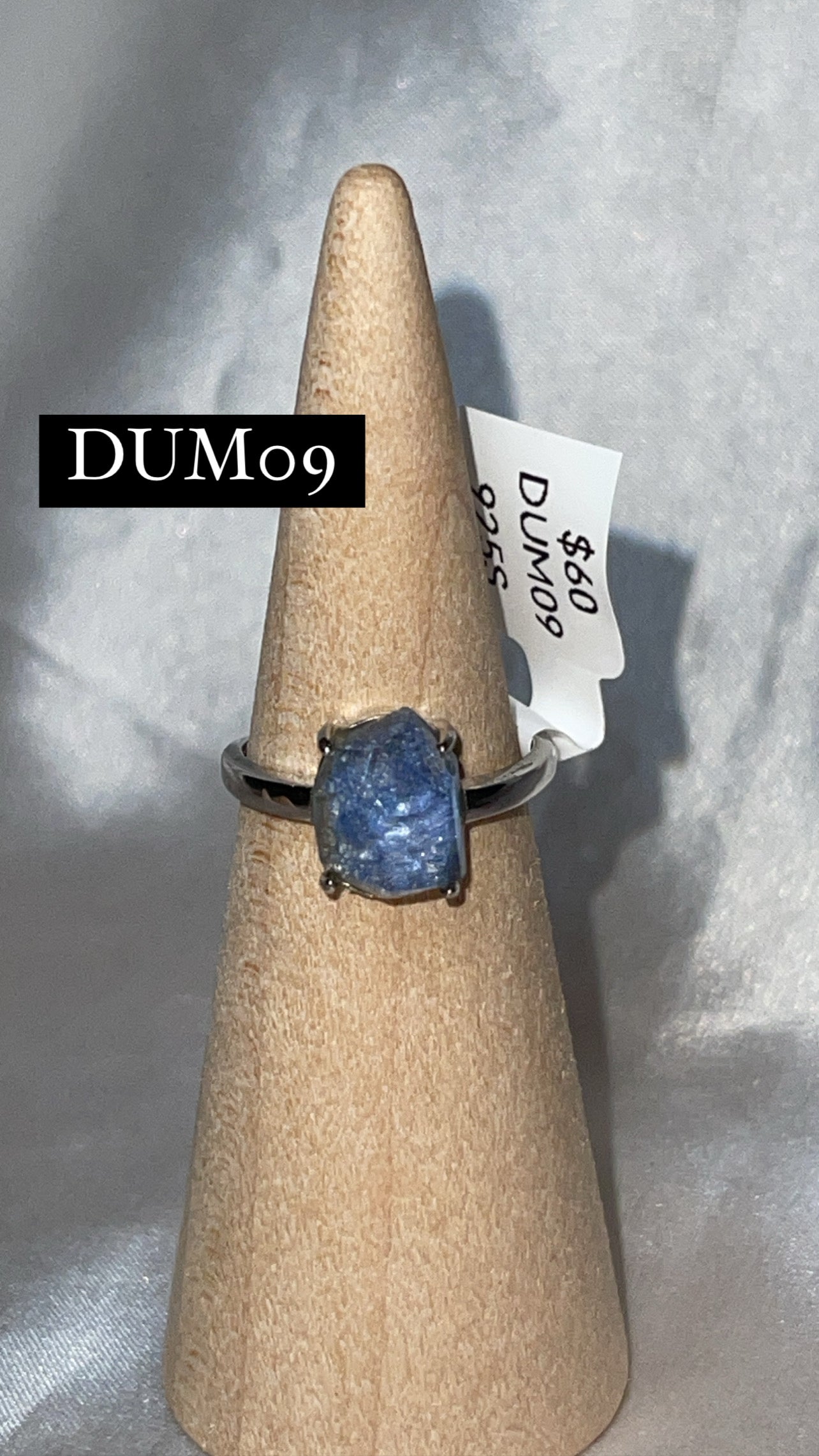 Dumortierite Quartz Rare 925 Sterling Silver Adjustable Ring (Choose Your Own)