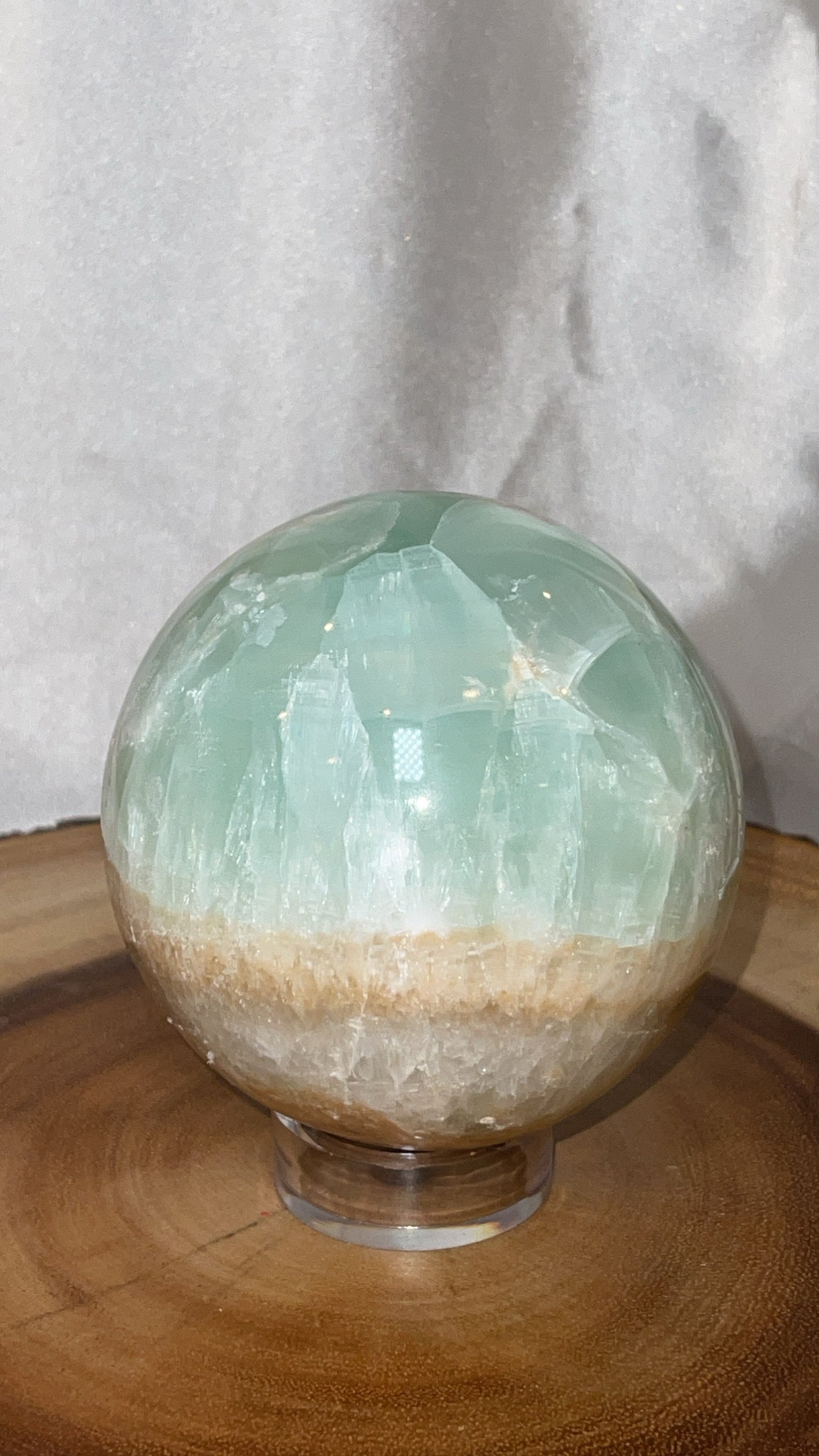 Blue Caribbean Calcite XL Sphere (97mm)
