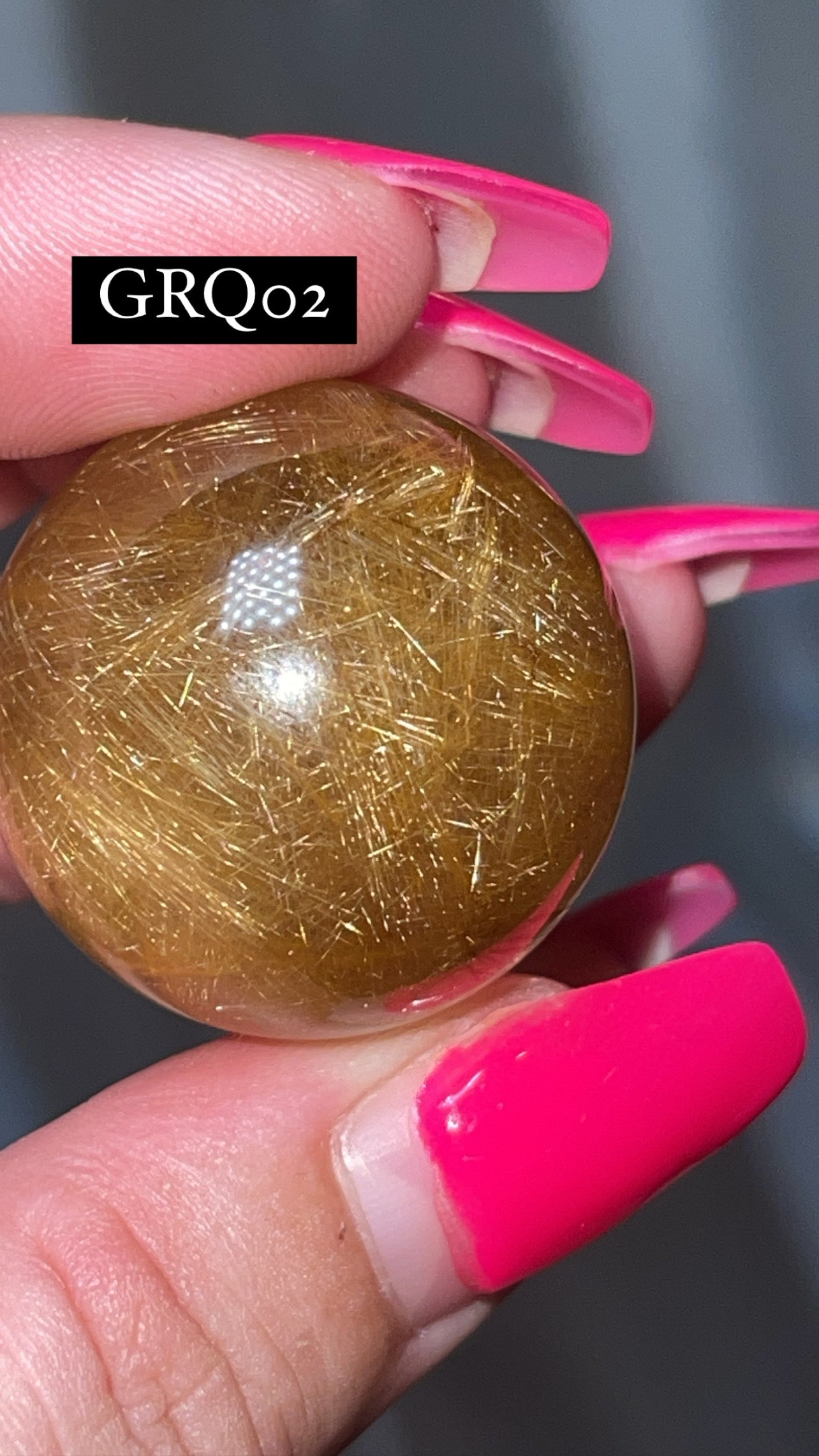 Gold Rutile Quartz AAA Sphere
