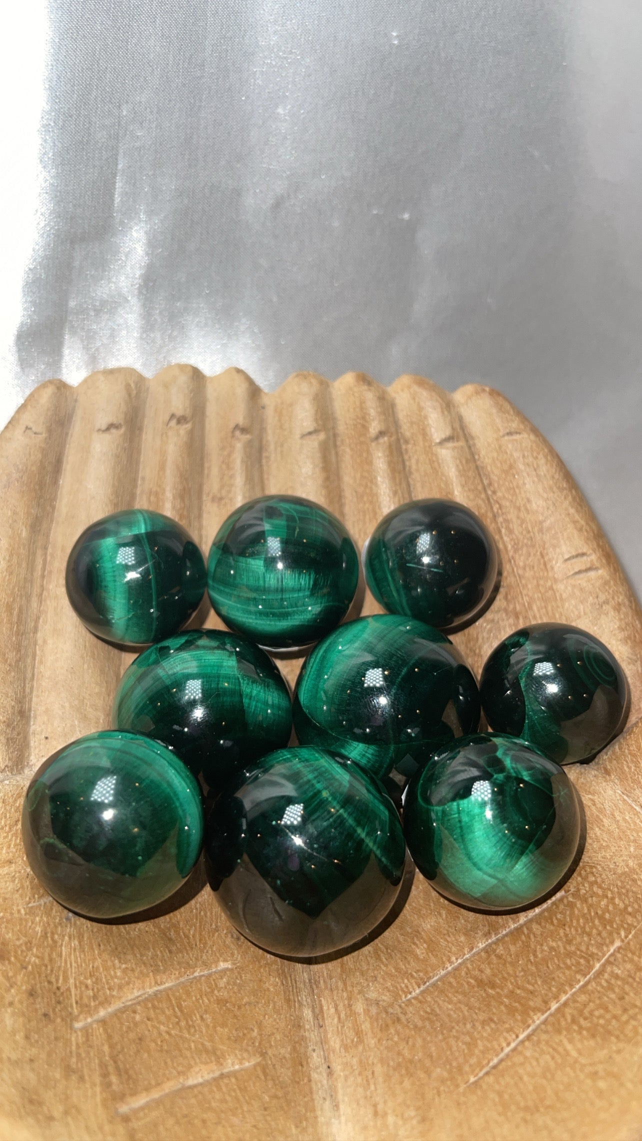 Velvet Fibrous Malachite AAA Sphere