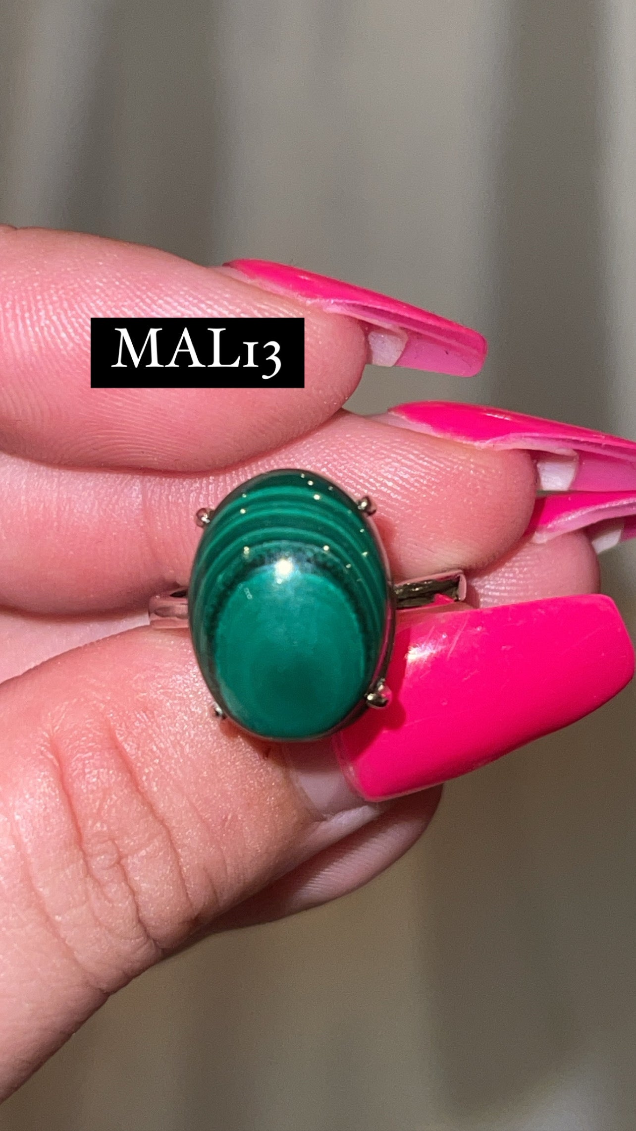 Malachite AAA Adjustable Ring (Choose Your Own)