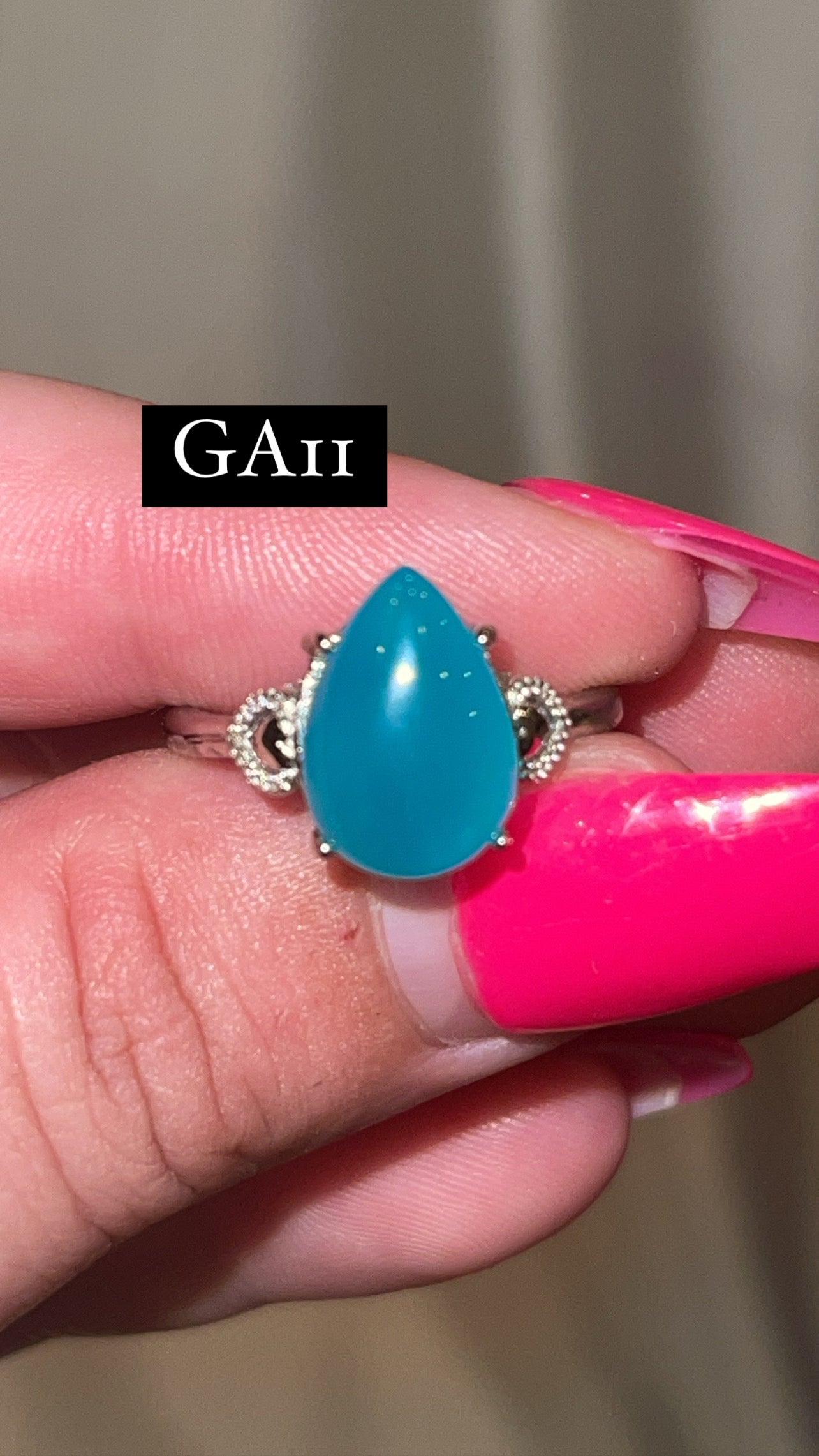 Gel Amazonite Adjustable Ring (Choose Your Own)