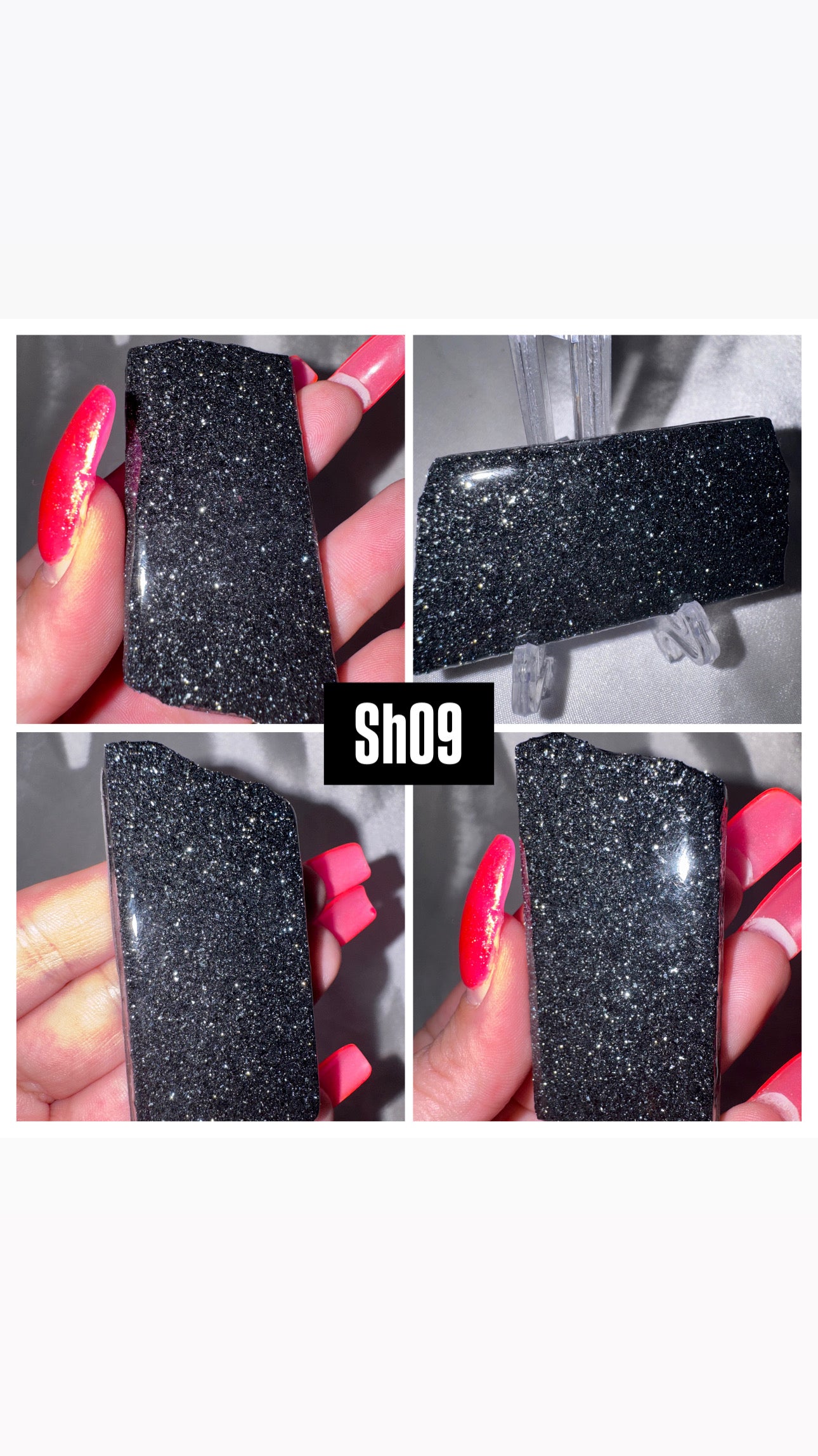 Specular Hematite Slab on stand