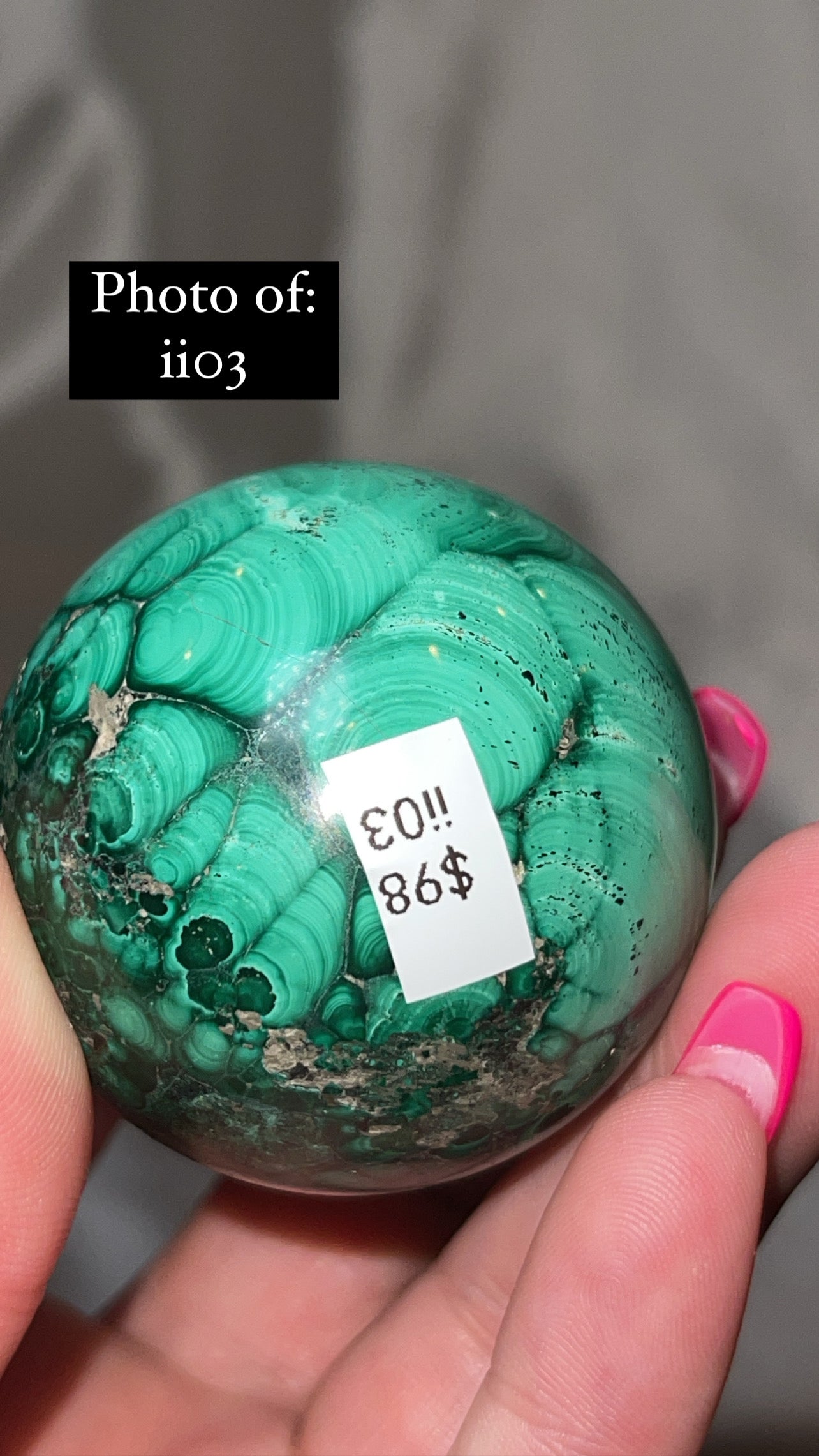 Malachite AA Large/XL Sphere